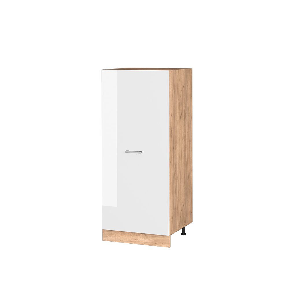 Vicco Hochschrank R-Line, Weiß Hochglanz/Goldkraft Eiche, günstig online kaufen