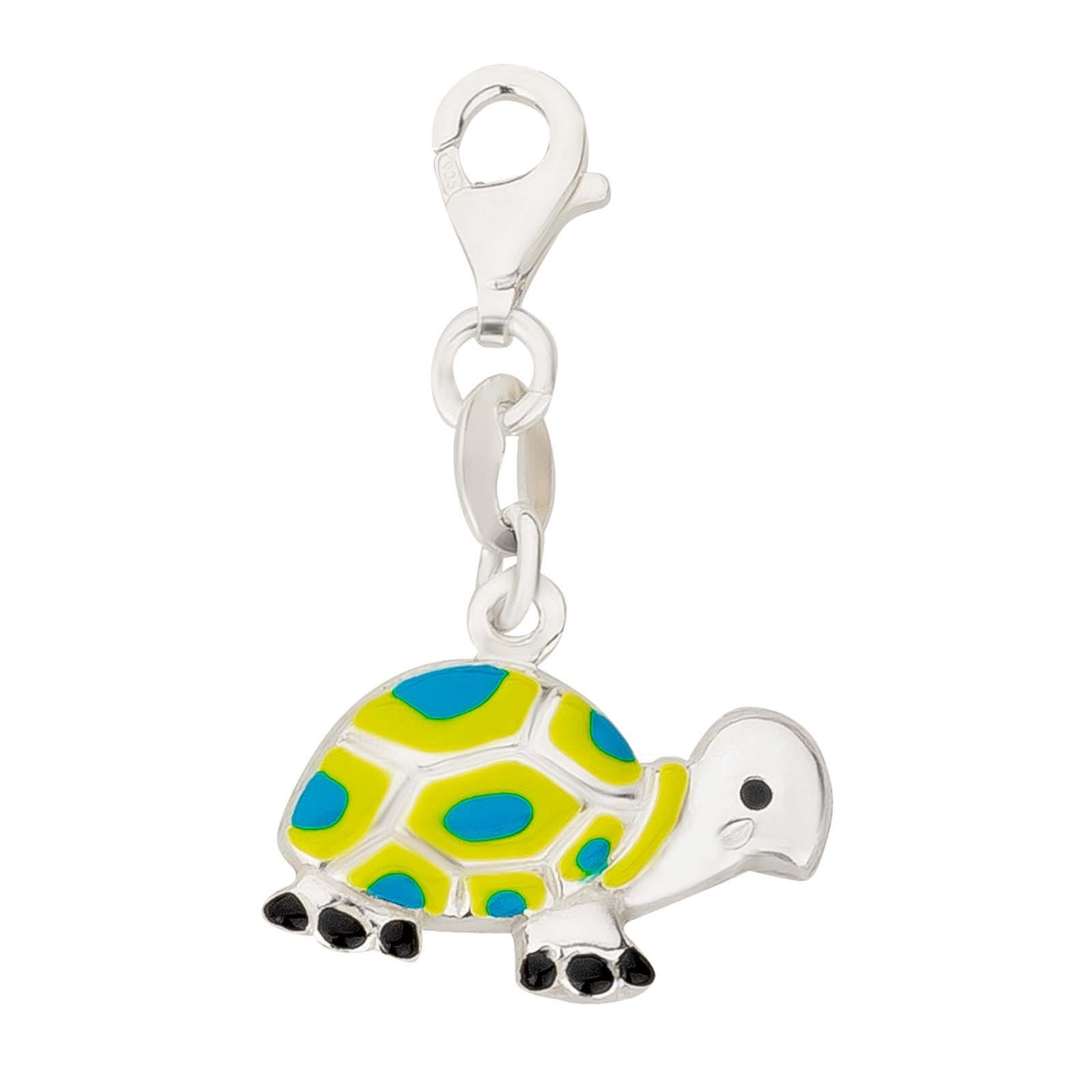 schmuck23 Charm-Einhänger Anhänger Charm Schildkröte 925 Silber Kettenanhänger (1-tlg), Für Armband, Halskette oder Schlüsselanhänger