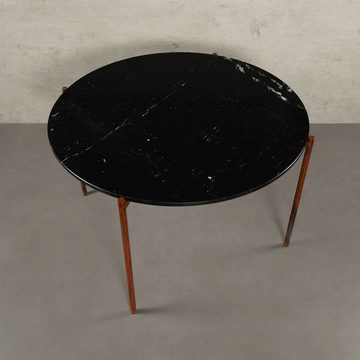 MAGNA Atelier Esstisch ROM mit Marmor Tischplatte, Küchentisch rund, Bistrotisch, Metallgestell, Ø120x76cm