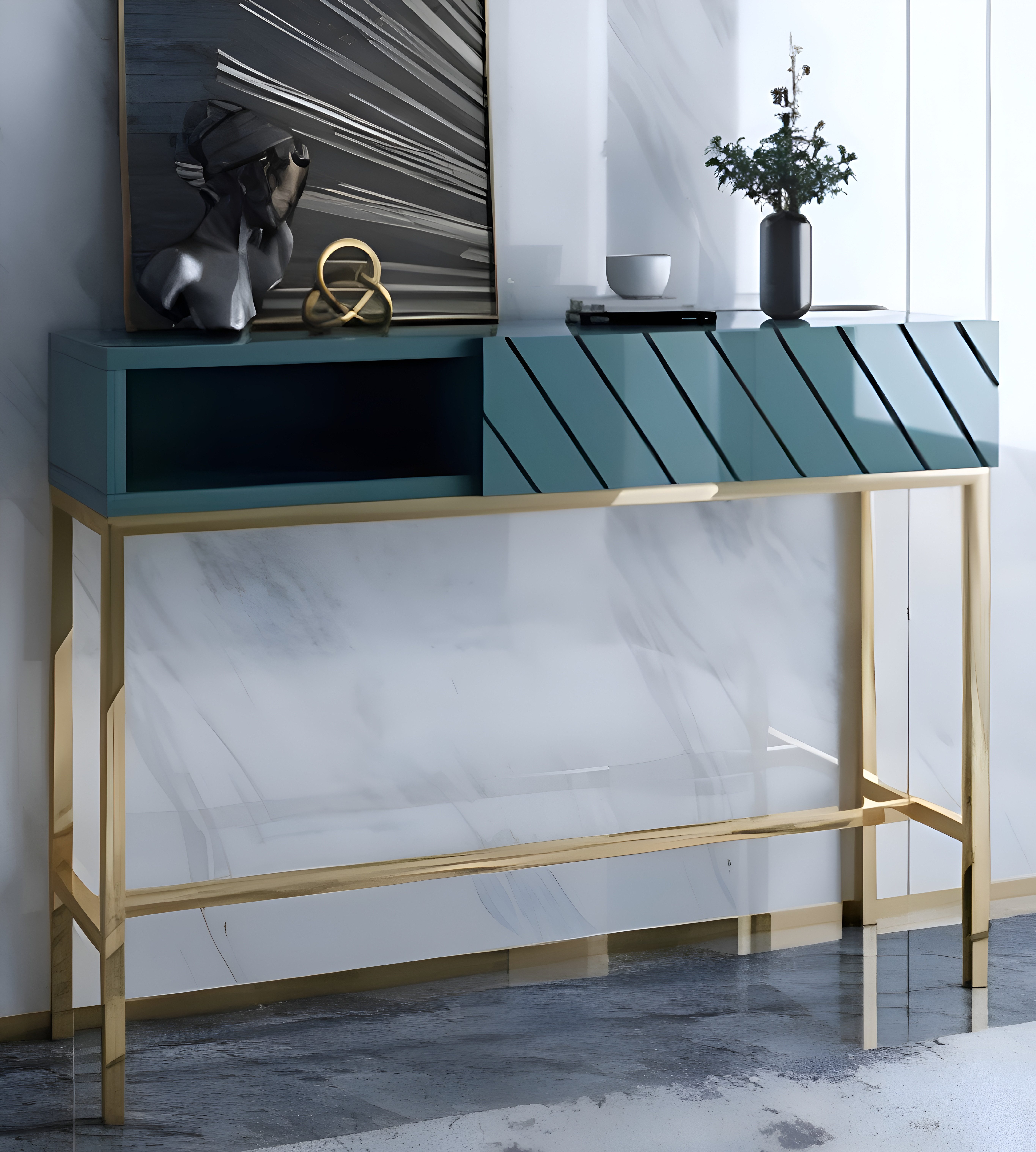 Xlmoebel Konsolentisch Design Holz Konsole Tisch Schminktisch Sekretär (Konsolentisch), Hergestellt in Europa