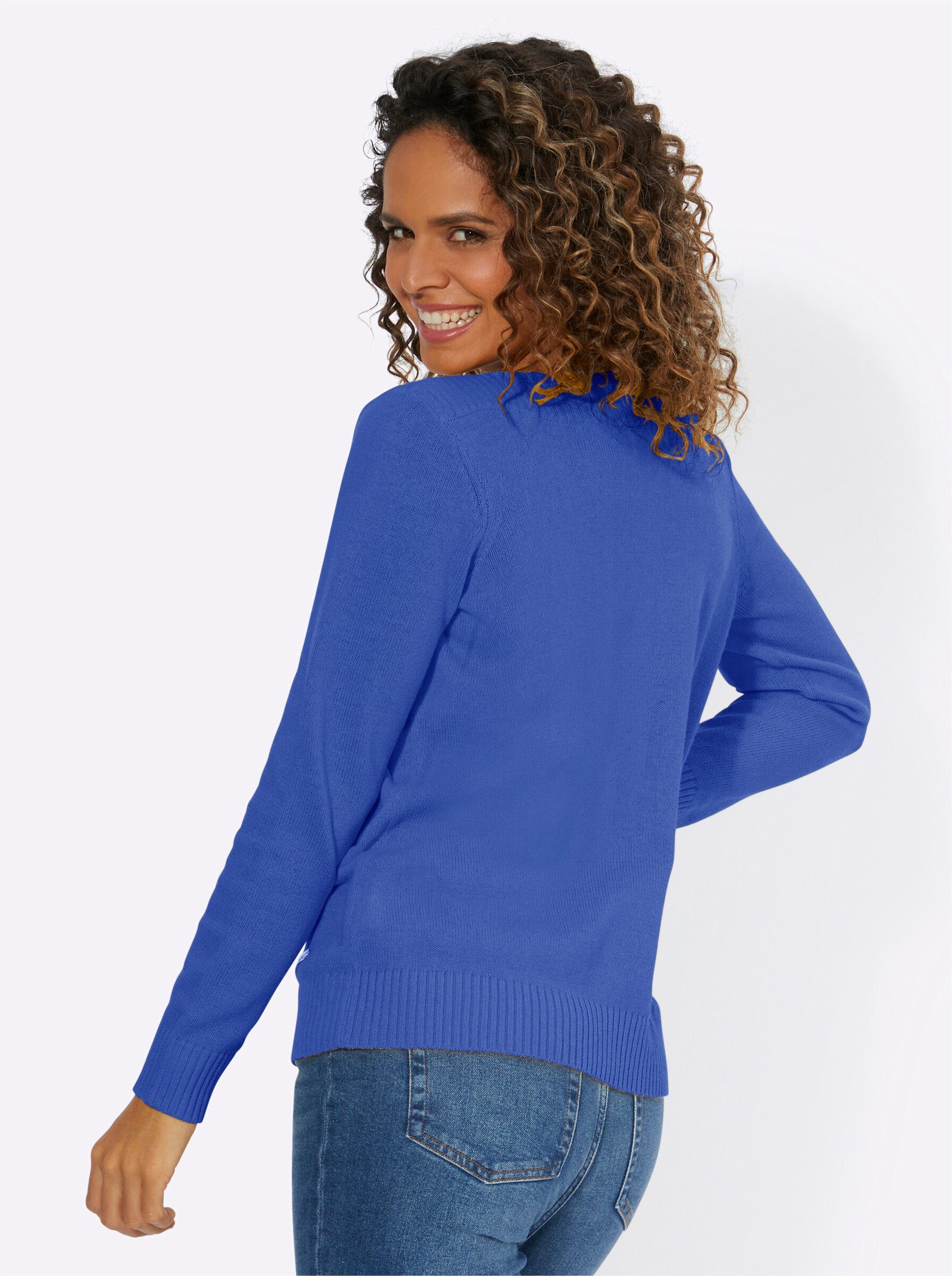 WEIDEN Strickpullover WITT jeansblau-meliert