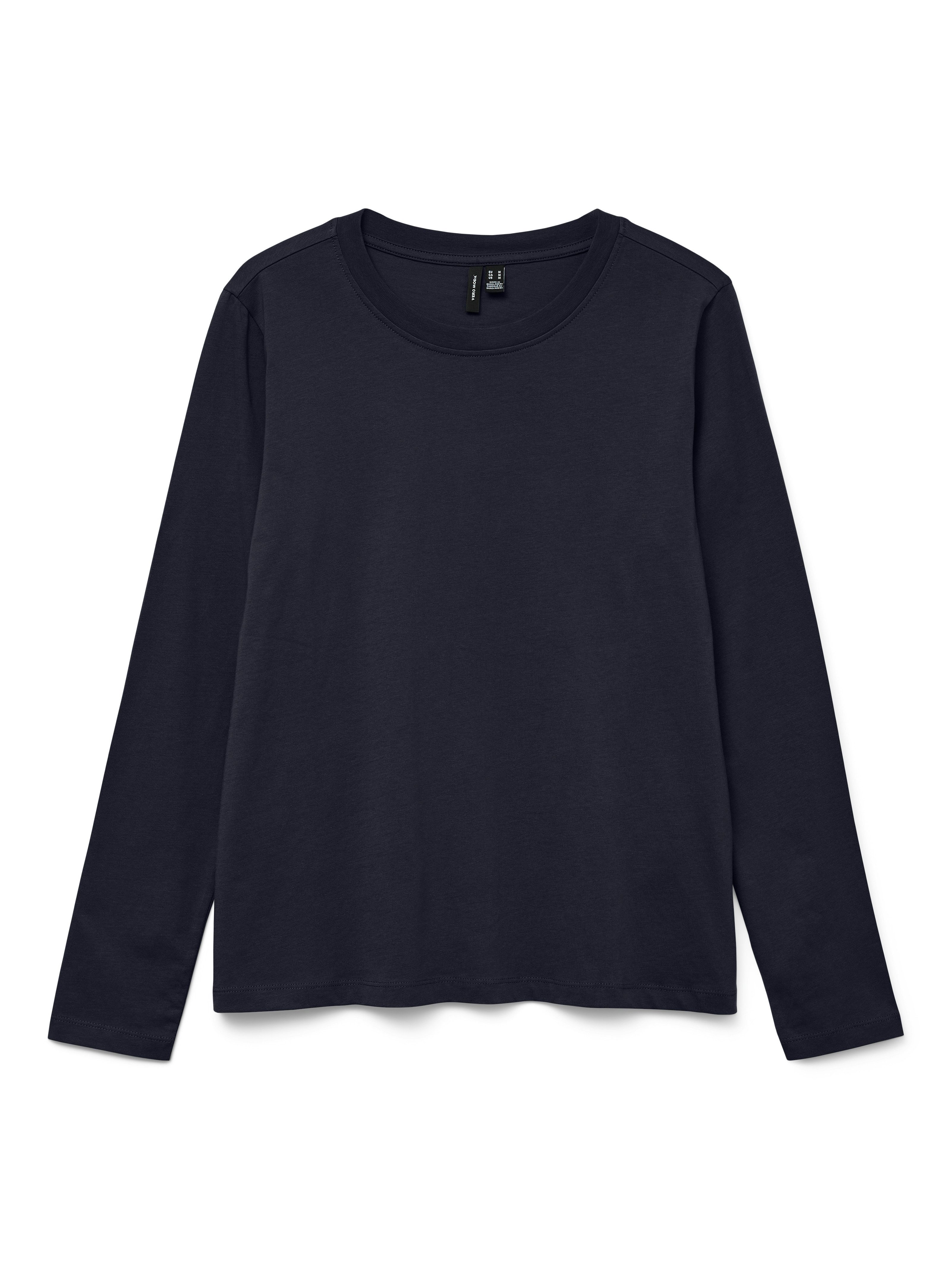 Vero Moda Langarmshirt VMPAULINA LS T-SHIRT GA JRS NOOS Baumwolle, regular fit