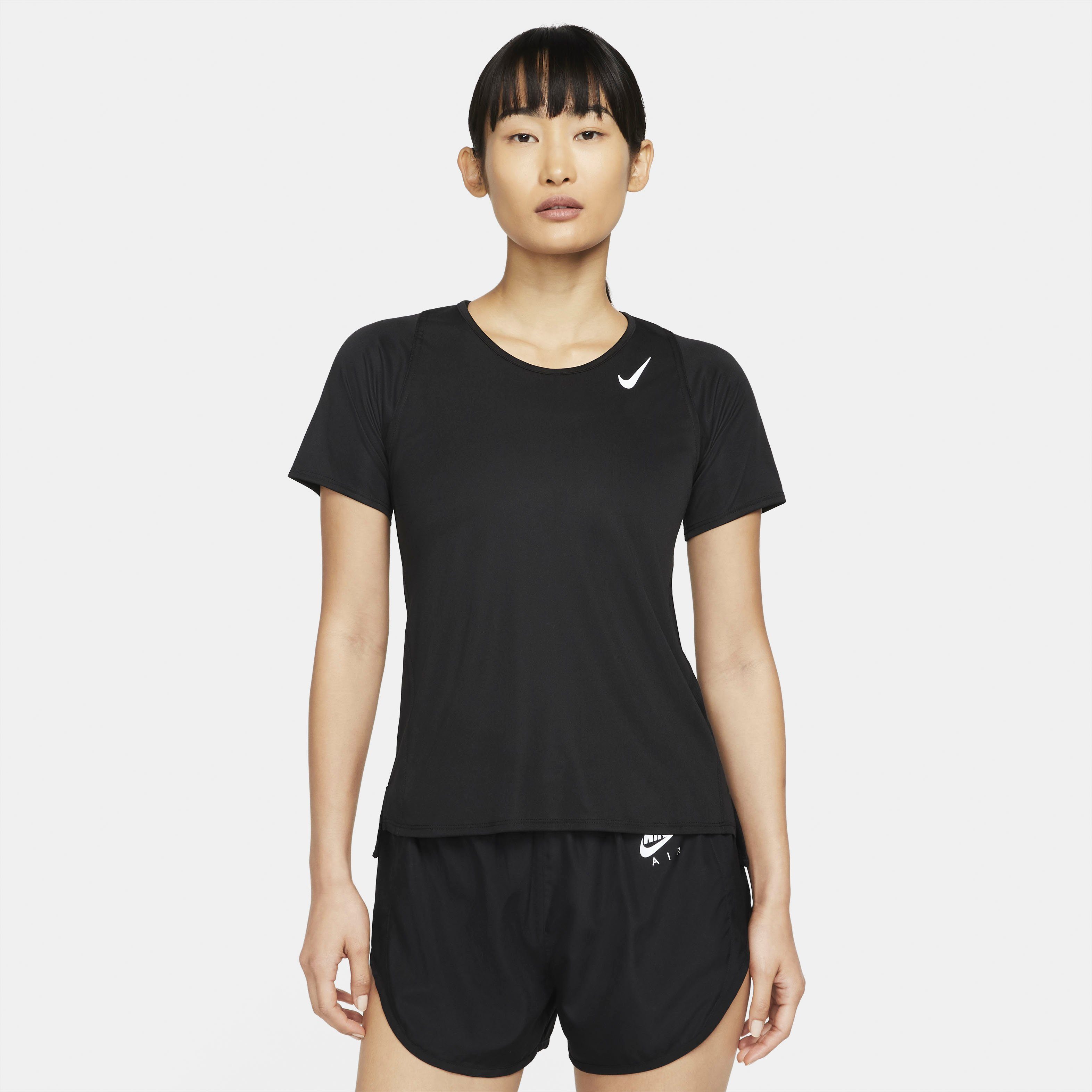 Nike Laufshirt DRI-FIT RACE BLACK/REFLECTIVE SILV SHORT-SLEEVE WOMEN'S TOP RUNNING