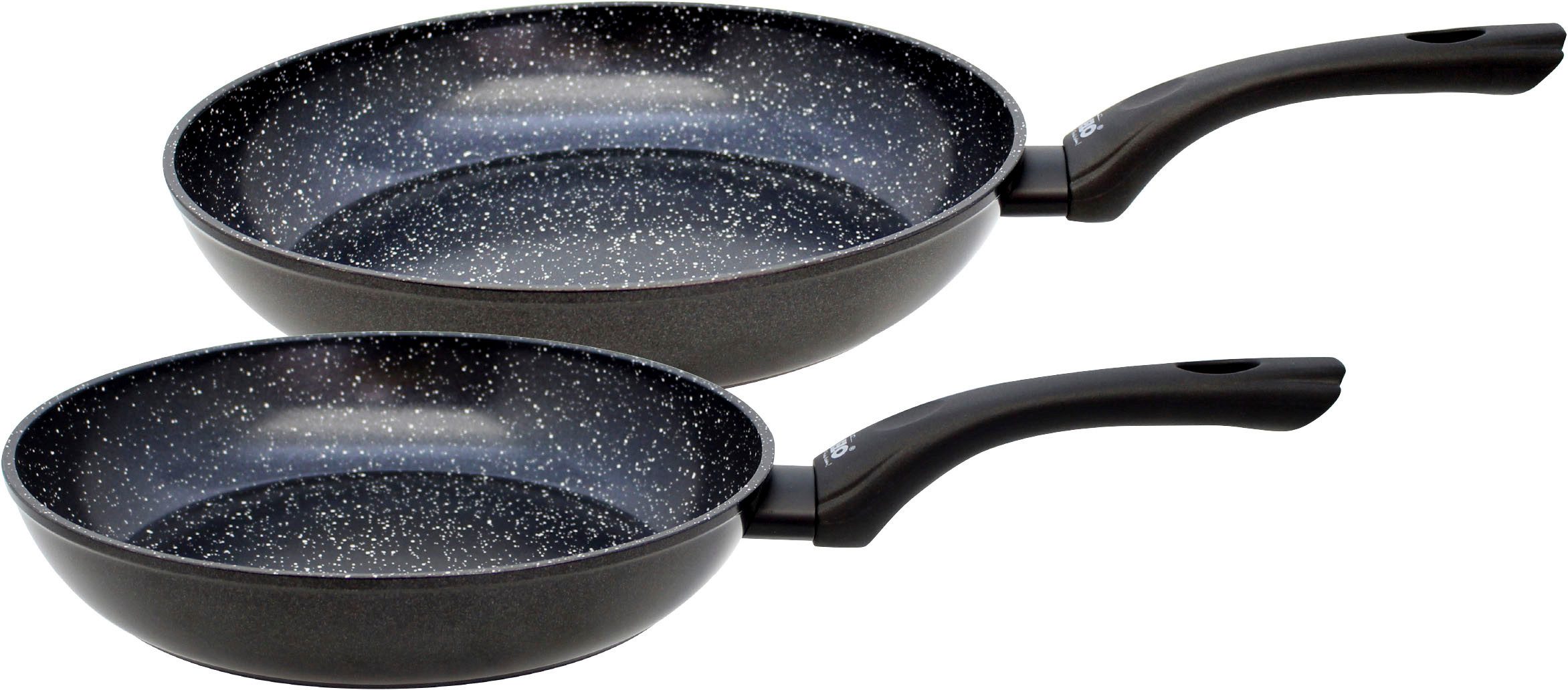 Elo Pfannen-Set Pure Belugo, Aluminium (Set, 2-tlg., 1x Bratpfanne Ø 24 cm, 1x Bratpfanne Ø 28 cm), Induktion
