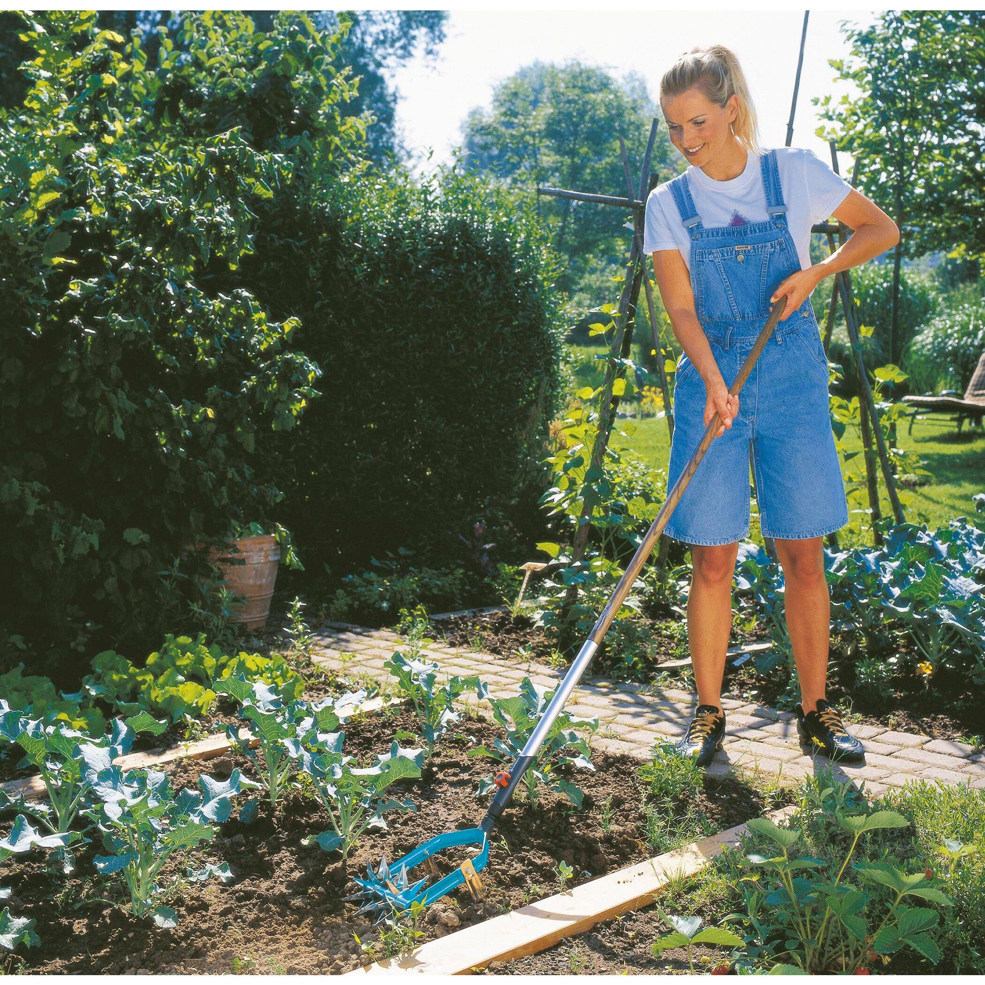Verstellbarer Gartenrechen 12-Zinkig Mit 188 Cm Langem Griff – Robust Für Laub, Erde & Rasen
