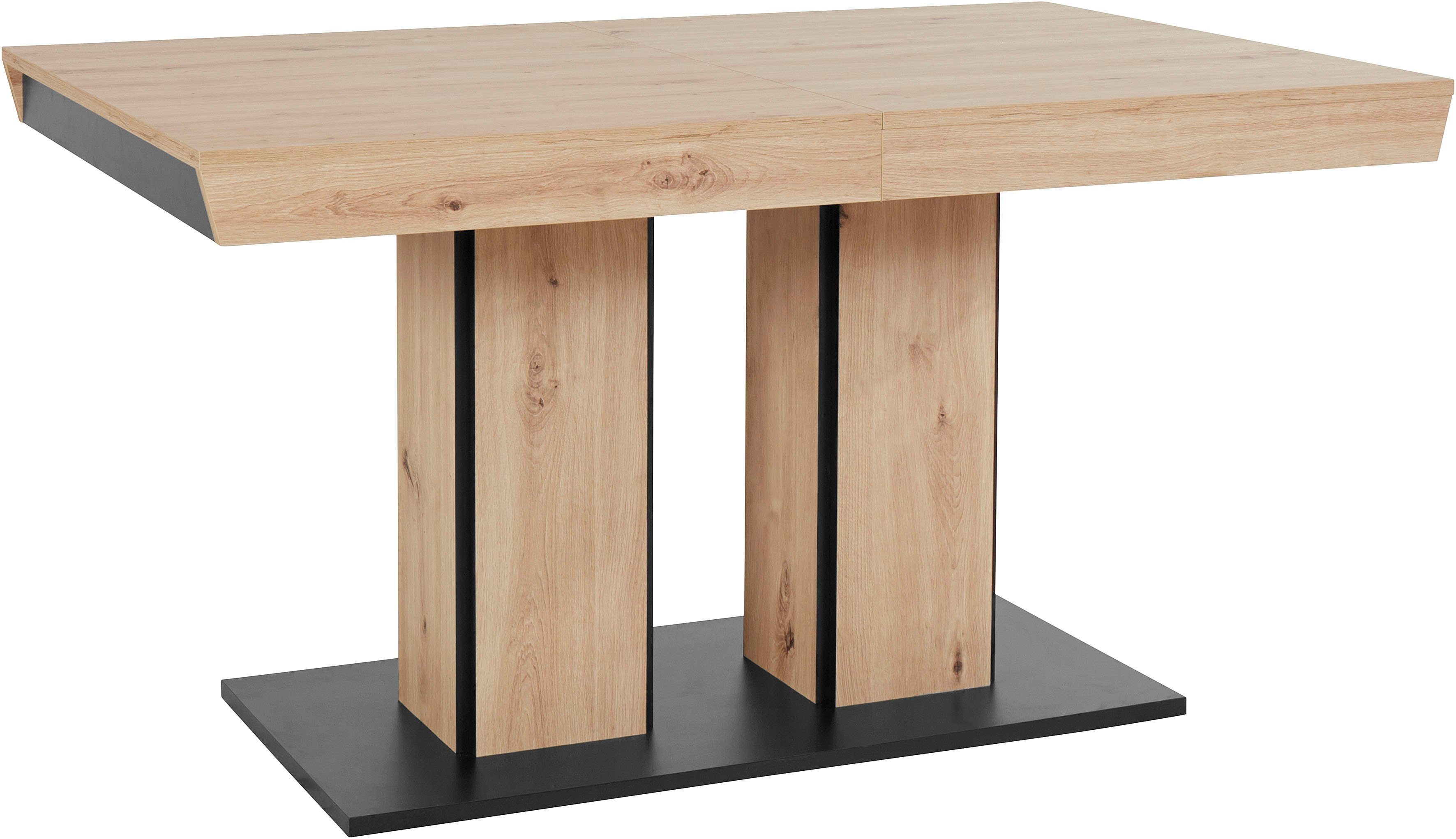 HELA Essgruppe Tisch ausziehbar 140 -220 cm, (Set, 5-tlg), Belastbarkeit 140 KG, bequem gepolstert mit Griff