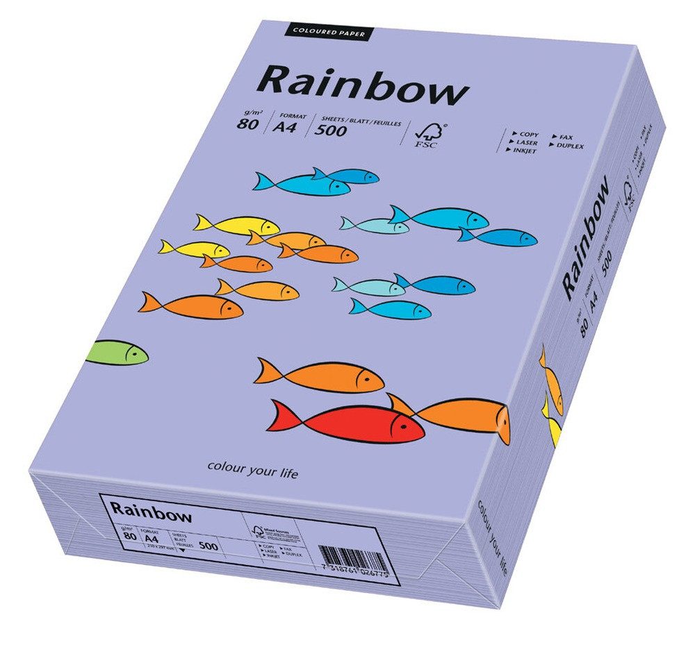 PAPYRUS Drucker- und Kopierpapier PAPYRUS Multifunktionspapier Rainbow A4 80 g/qm violett