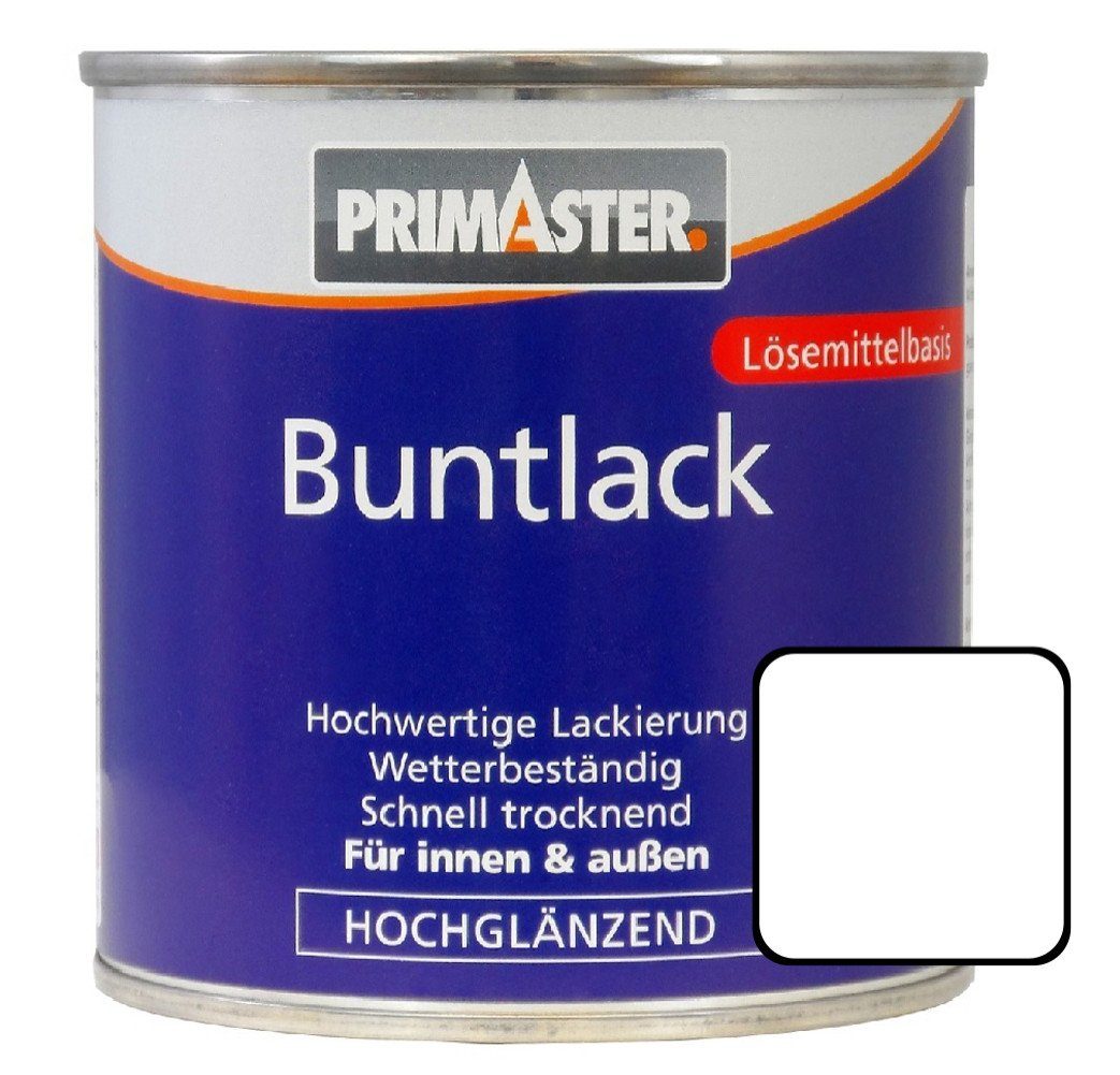 750 ml Buntlack weiß Acryl-Buntlack Primaster RAL Primaster 9010