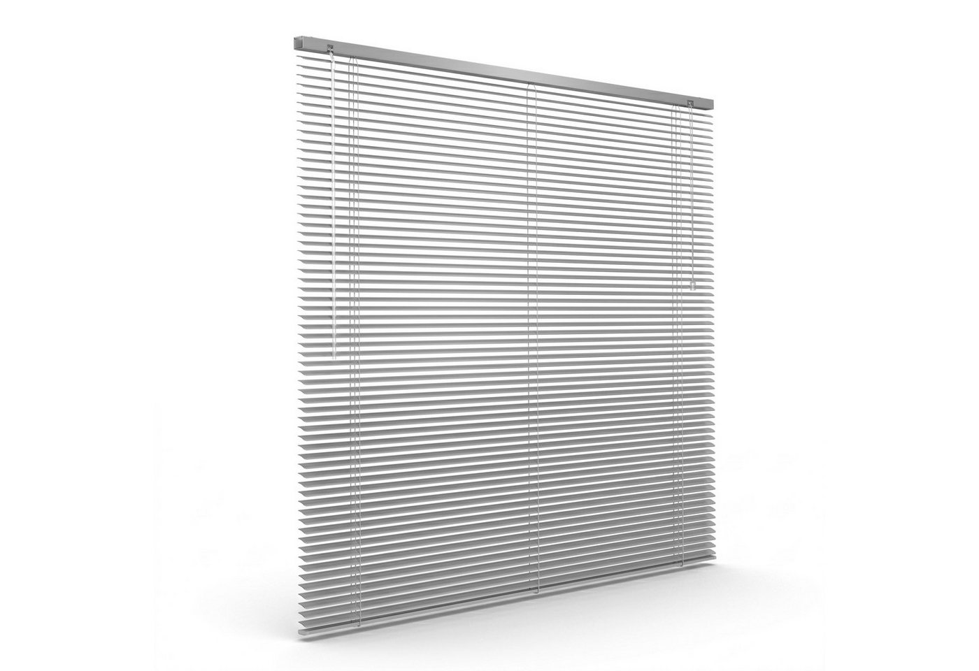 Victoria M. Jalousie Aluminium Jalousie, 40 x 130 cm, silber glänzend, mit Bohrenohne Bohren, freihängend, Sicht- Licht- und Blendschutz, inkl. Klemmclips