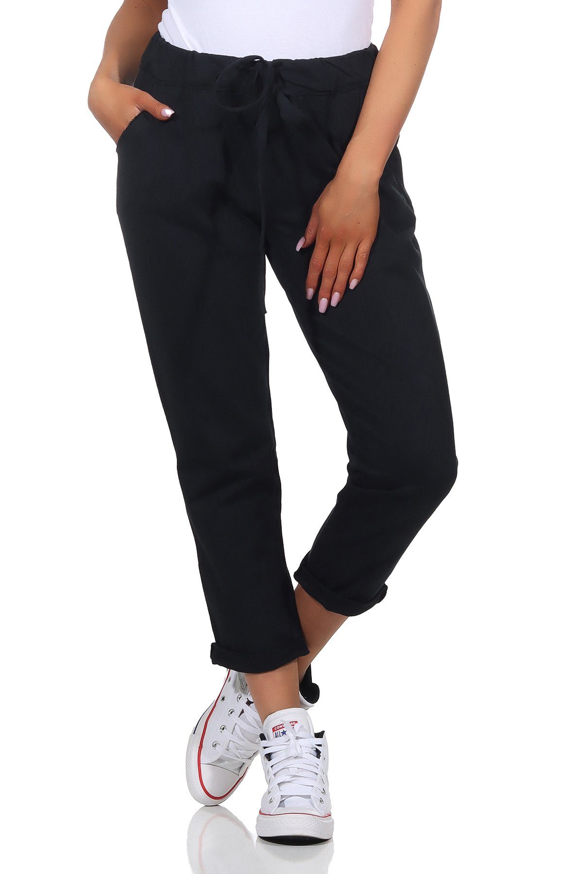 CLEO STYLE Jogginghose Damen Jogginghose 3569 36-40 Schwarz