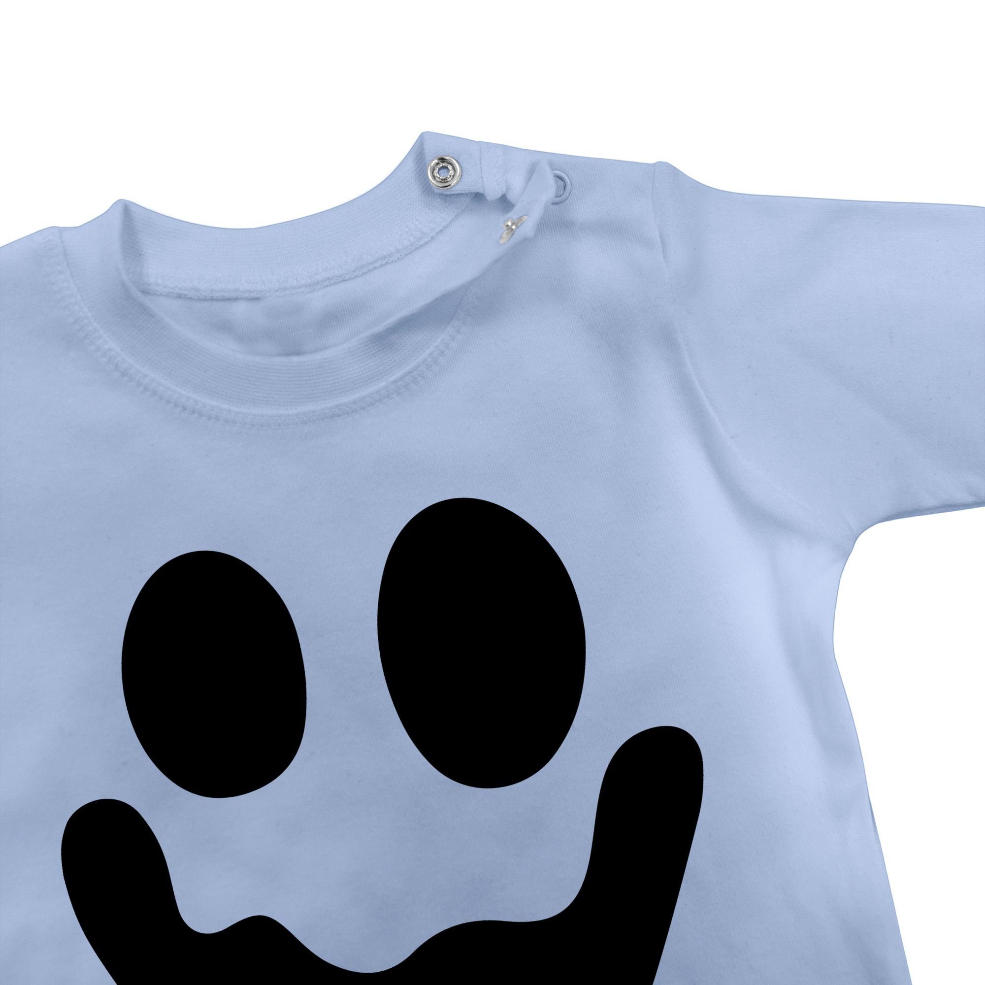 Shirtracer 2 Kostüme Geist Gespenst für Einfach Gruselig Babyblau Spuk T-Shirt Baby Halloween