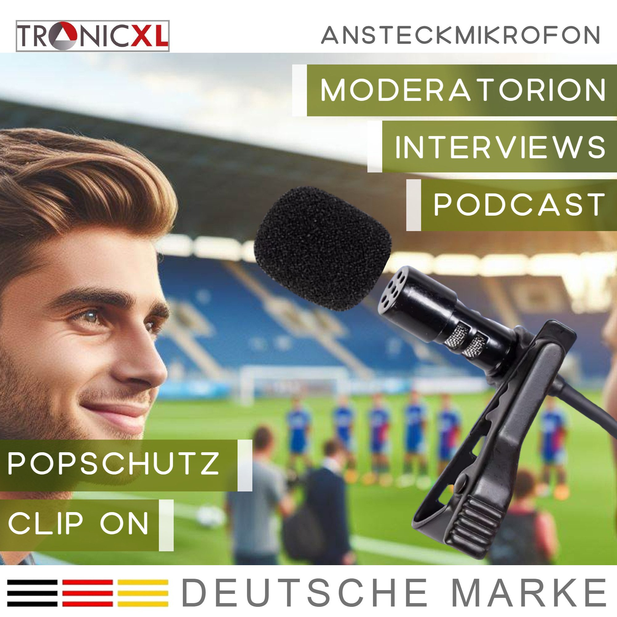 TronicXL Mikrofon USB-C Ansteckmikrofon Mikrofon Ansteck Lavalier Kamera Handy Mic USBC (1-tlg), Moderator Podcast Inverview Smartphone Tablet – Bild 4 von 5