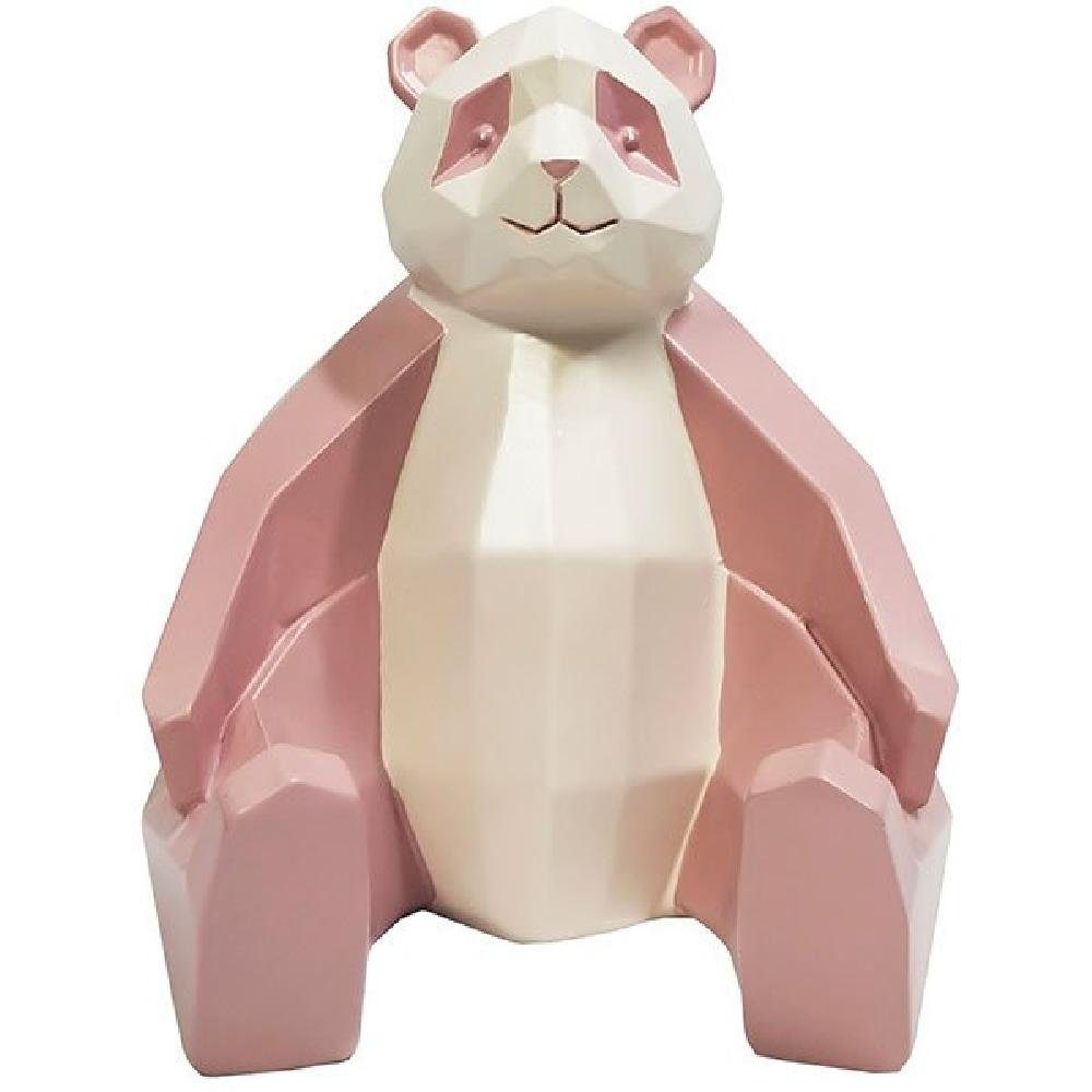 Time Skulptur Pink-Rosa Present Panda Origami Statue