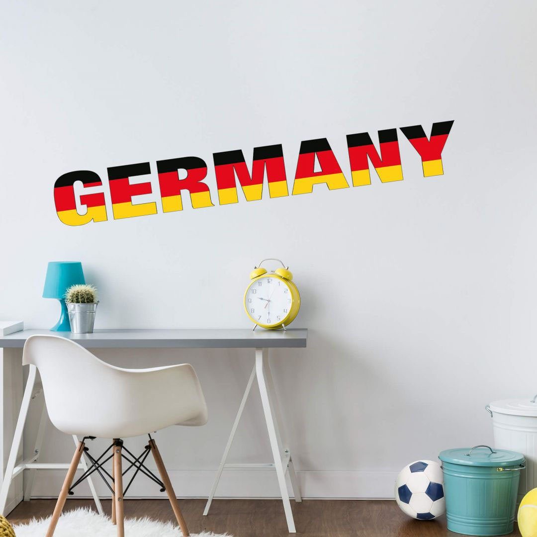 St) Fußball Schriftzug Germany Wandtattoo Wall-Art (1