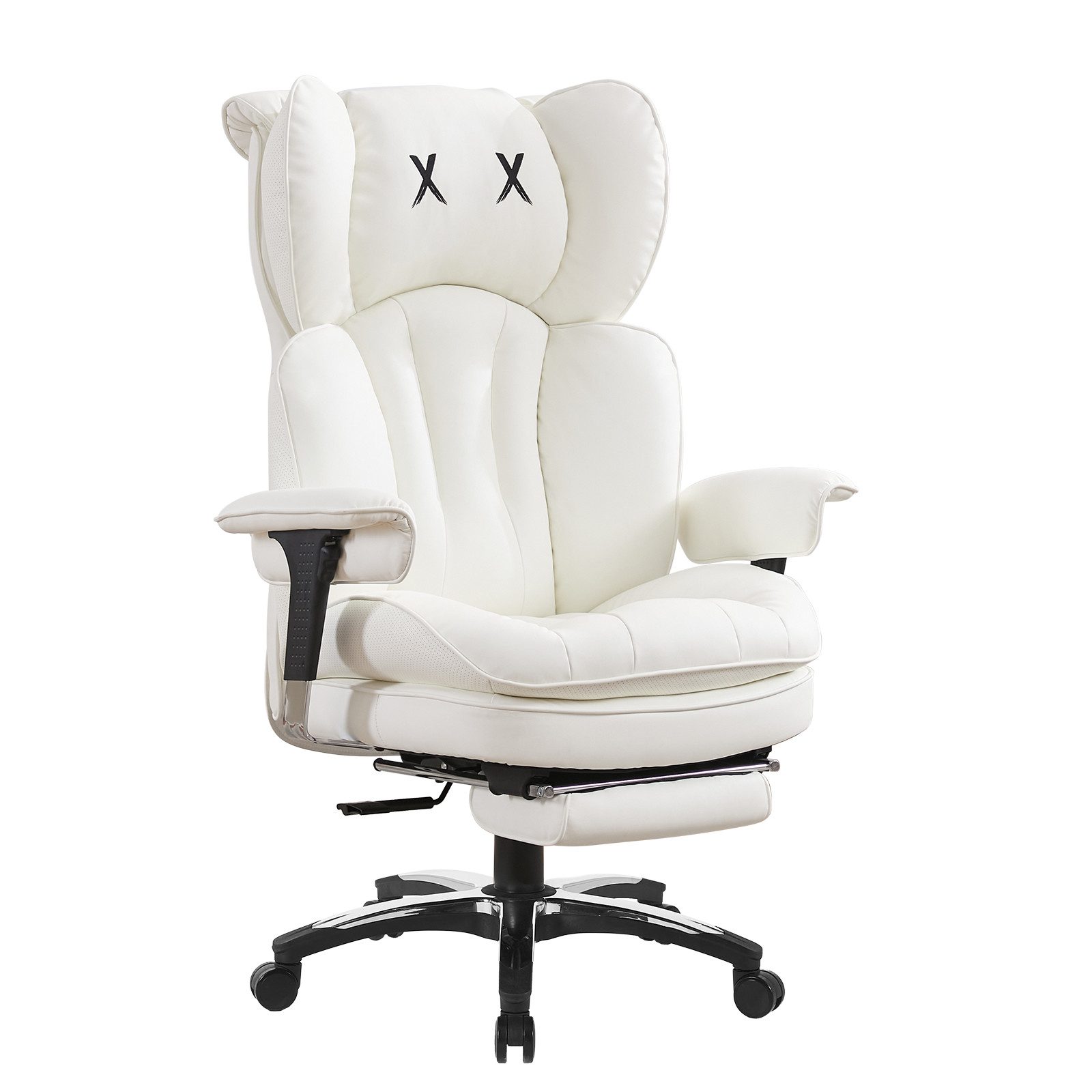 EFOMAO Bürostuhl mit hoher Rückenlehne, Breiter Sitz, Fußstütze & Lendenwir günstig online kaufen