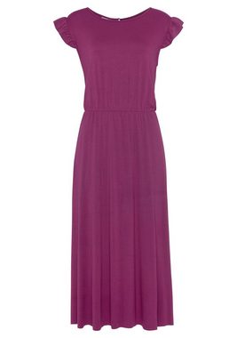 Beachtime Midikleid aus Viskosejersey, kurzärmliges Sommerkleid, Strandkleid, Basic