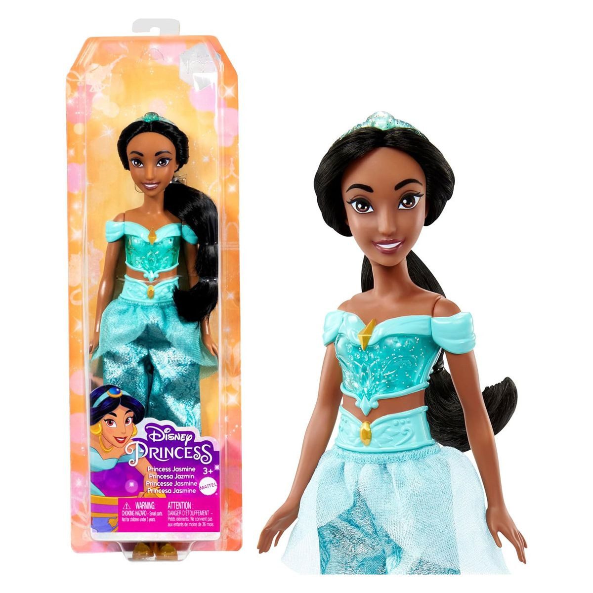 Mattel® Anziehpuppe Mattel HLW12-Disney Prinzess - Jasmin-Puppe – Magische günstig online kaufen
