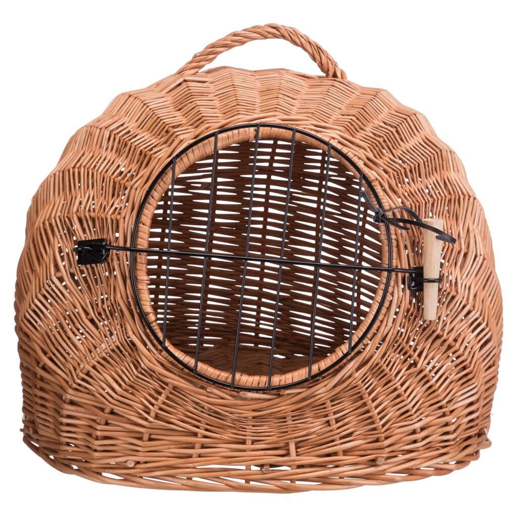 TRIXIE Tierhöhle Korbhöhle mit Gitter - braun - 50 × 46 × 36 cm