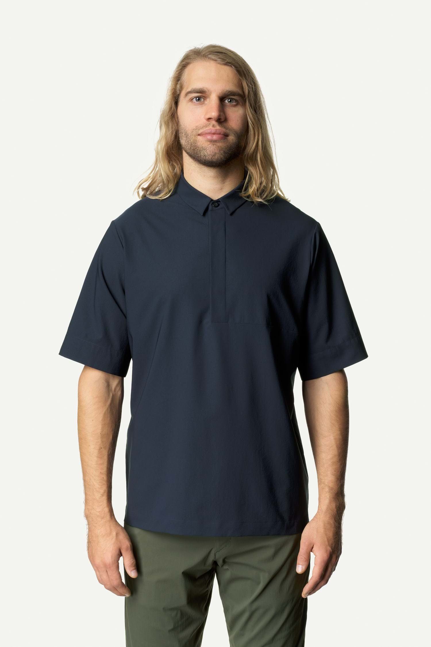 Houdini Poloshirt M's Cosmo Shirt (1-tlg) Blue Illusion