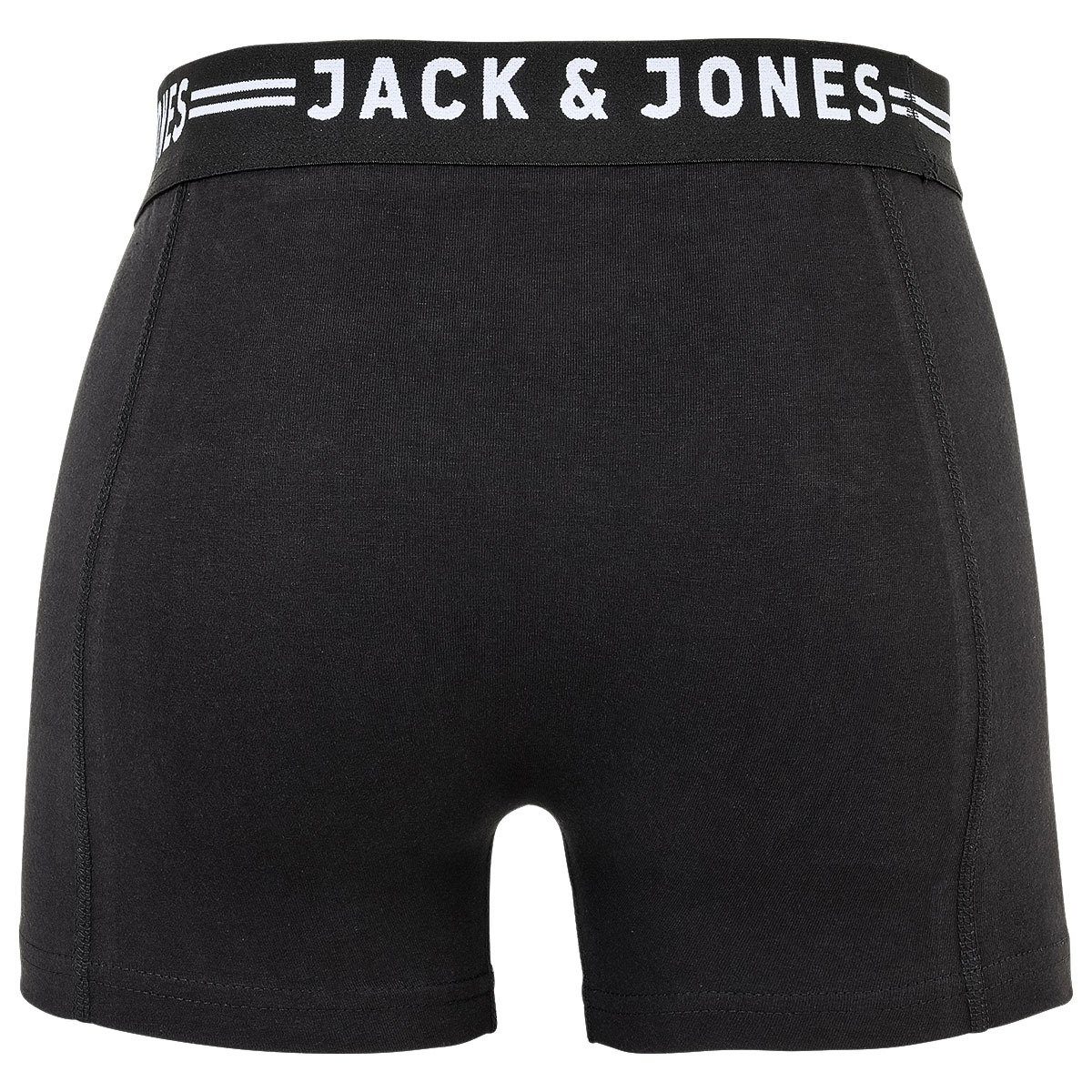 Boxer Jack Shorts, Jones SENSE & - Pack TRUNKS Herren Boxer 6er Schwarz