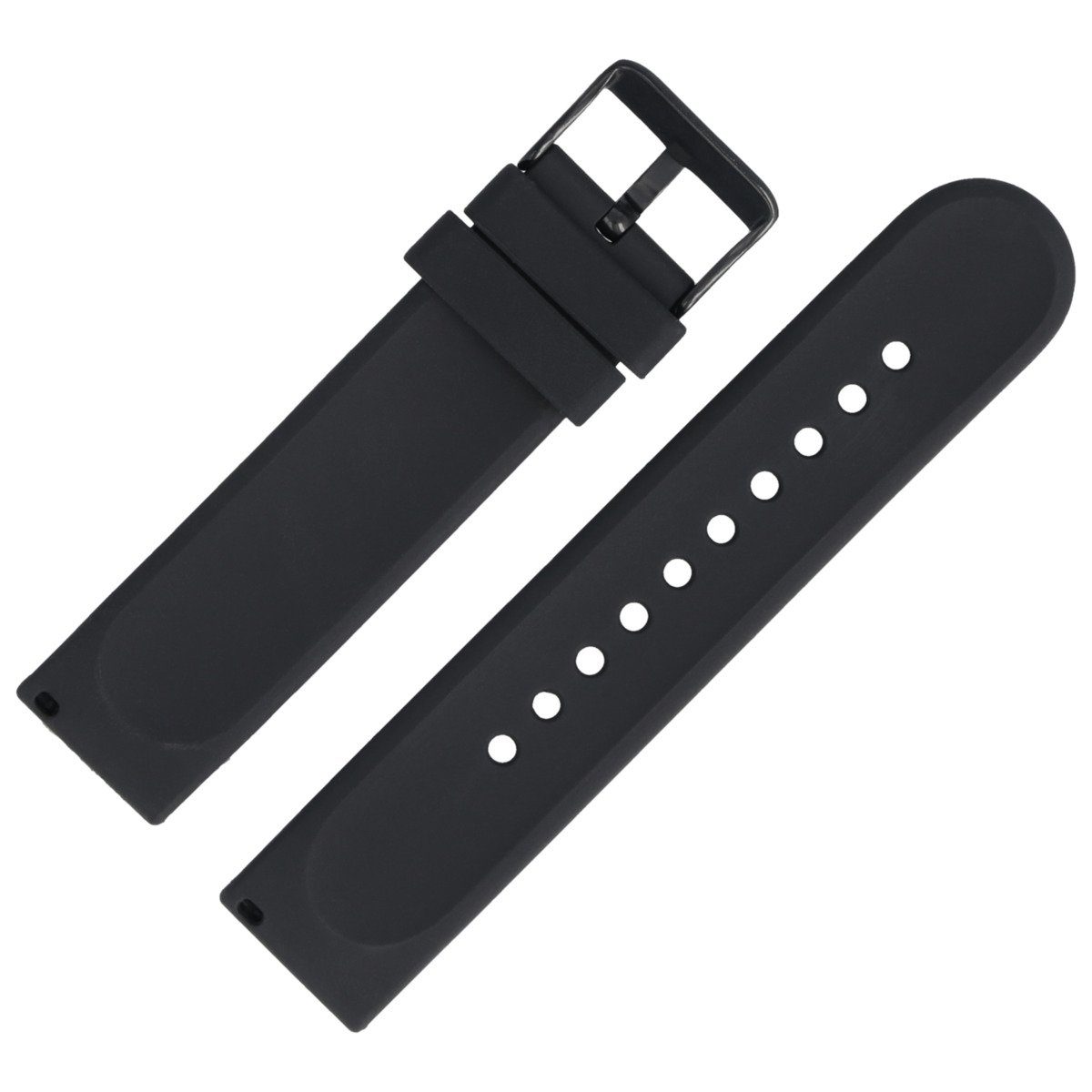 MARBURGER Uhrenarmband 20mm Silikon Fitness Smartwatch XS Extra Kurz Schwarz