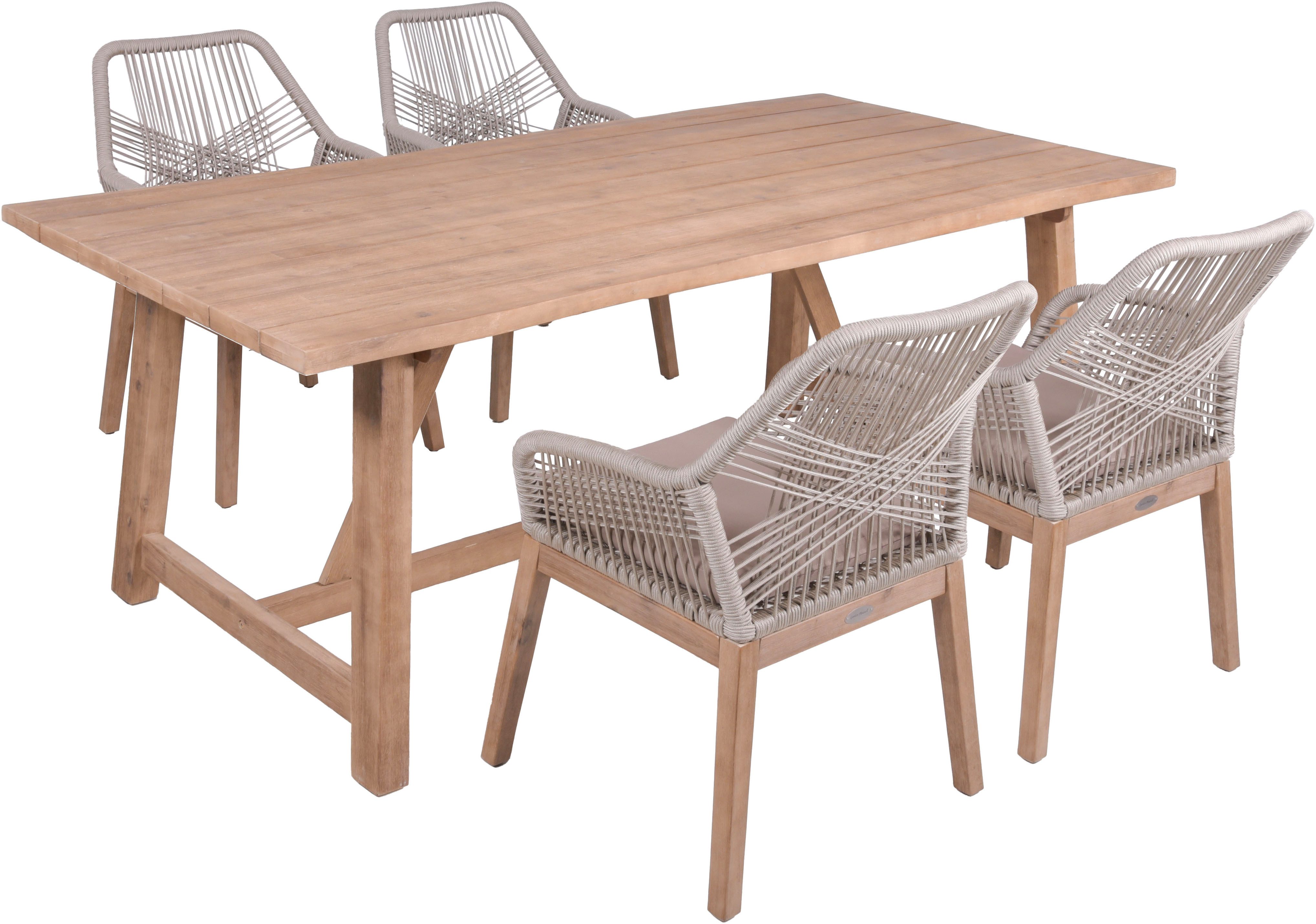 Garden Pleasure Garten-Essgruppe OAKLAND/POMONA, (Set, 9-tlg), mit Polsterung