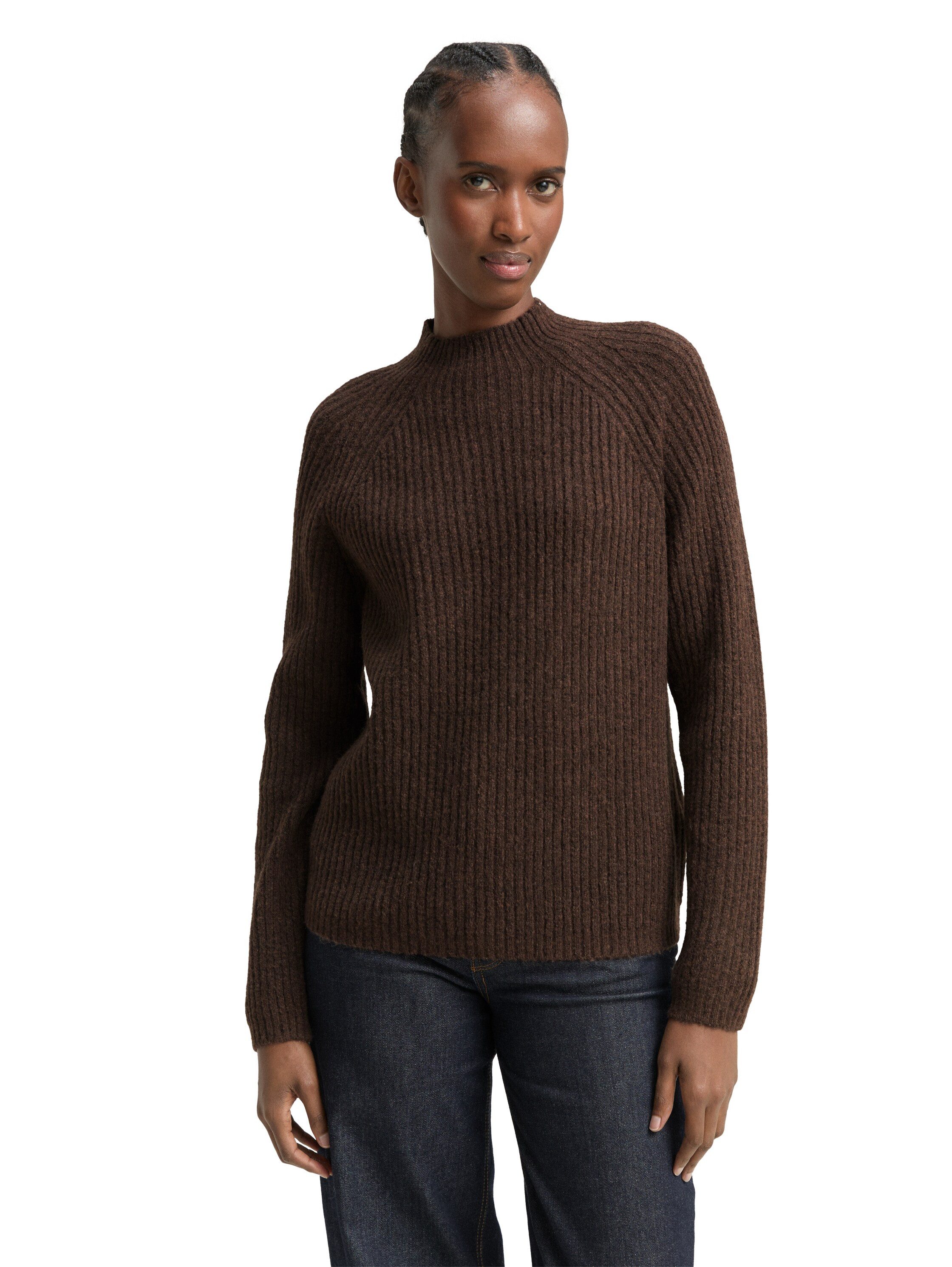 TOM TAILOR Denim Strickpullover mit Stehkragen günstig online kaufen