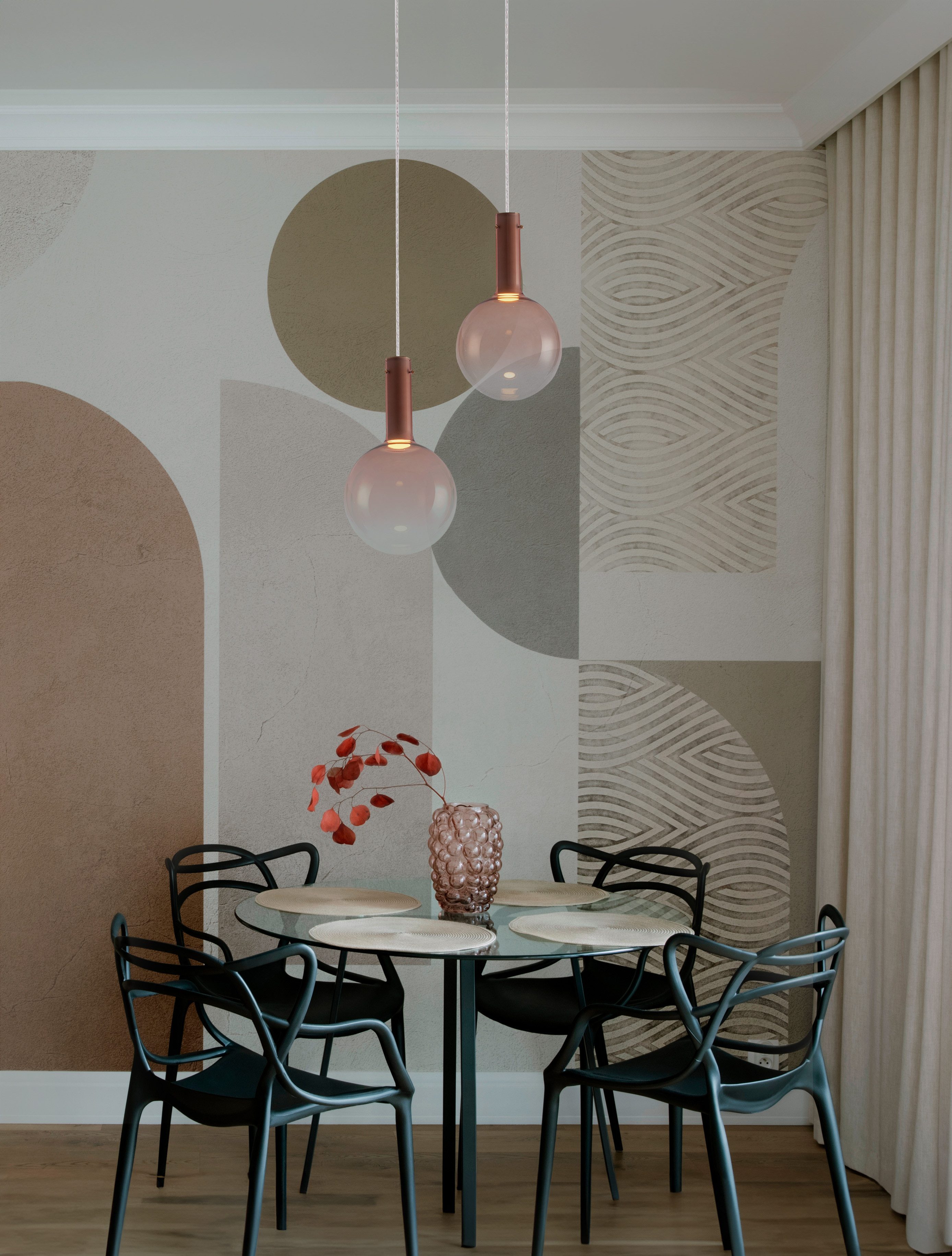 Nova Luce Pendelleuchte NOSTOS, LED fest integriert, Warmweiß