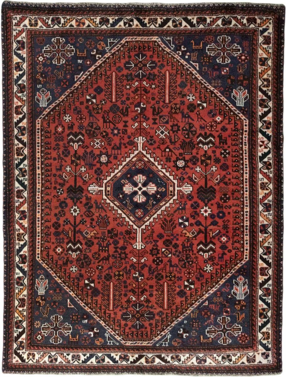 Orientteppich Shiraz 154x206 Handgeknüpfter Orientteppich / Perserteppich, Nain Trading, rechteckig, Höhe: 10 mm