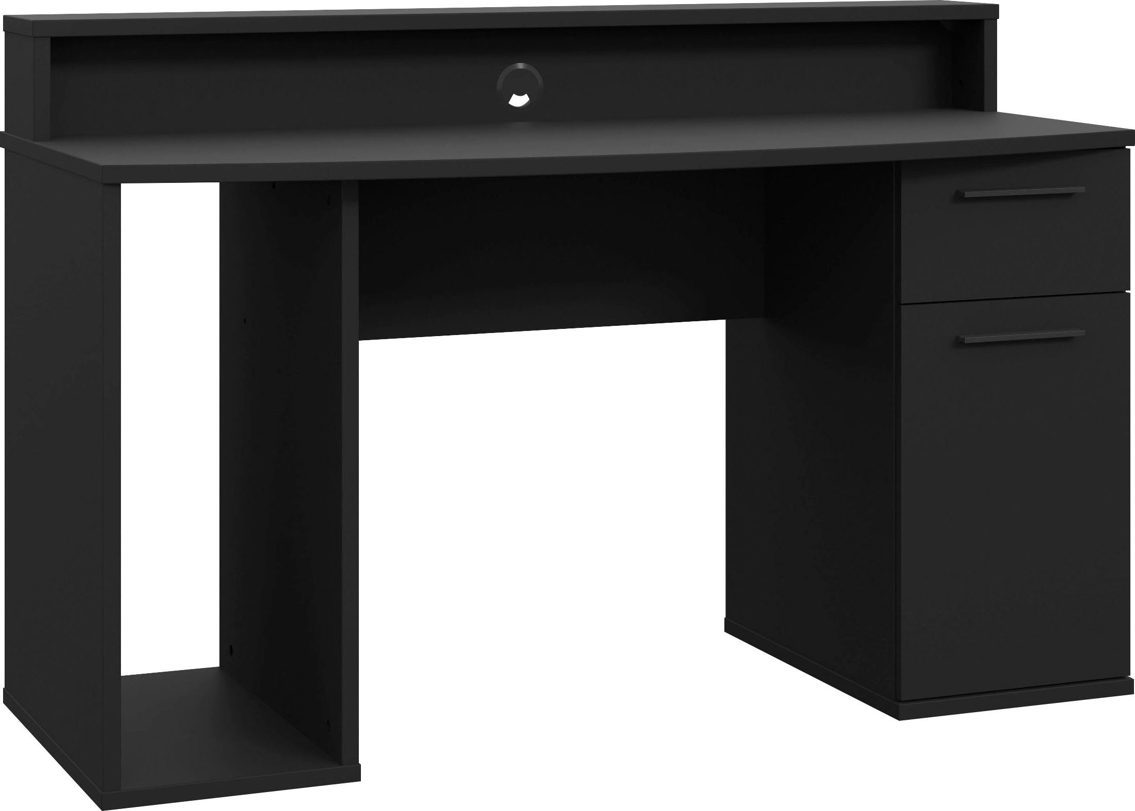 FORTE Gamingtisch Ayo, mit LED-RGB Beleuchtung, moderner Schreibtisch, Breite 140 cm