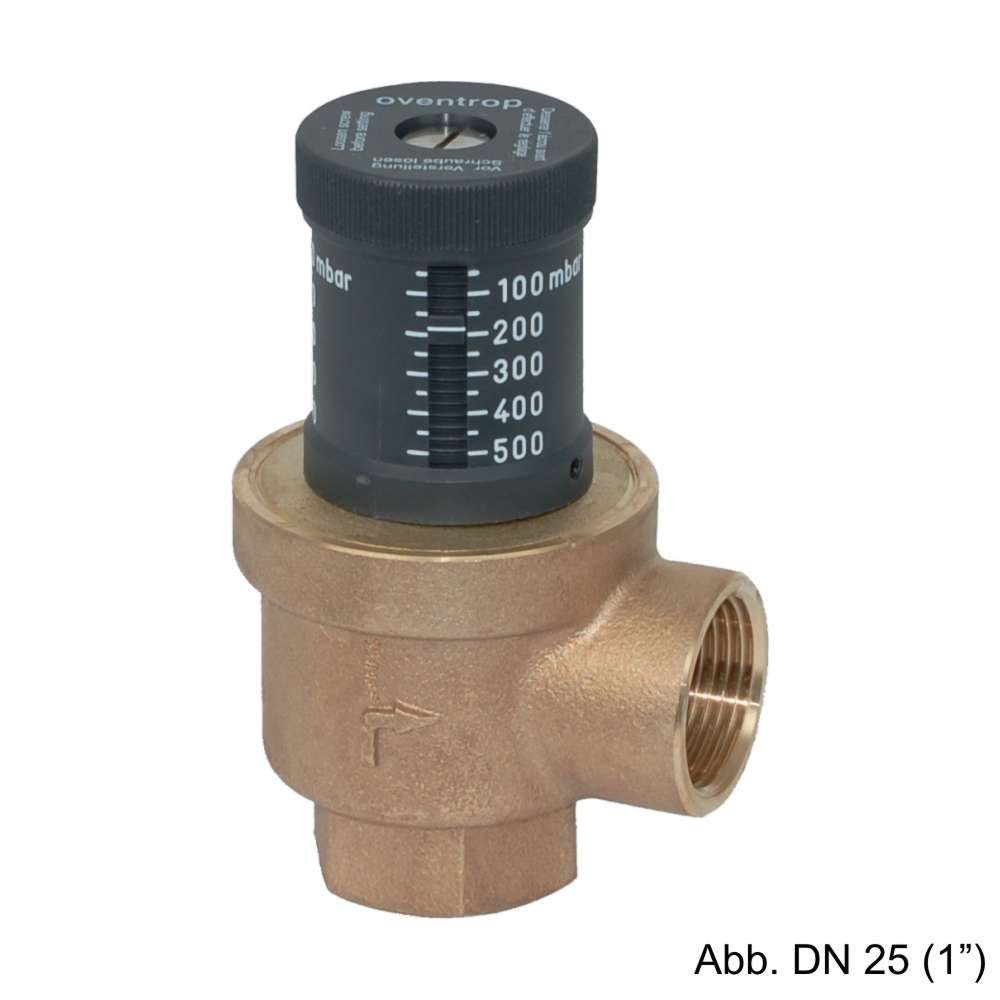 25, mit Oventrop 1 dp-Anzeige, Differenzdruck-Überströmventil DN Oventrop PN10, Rohrverbinder
