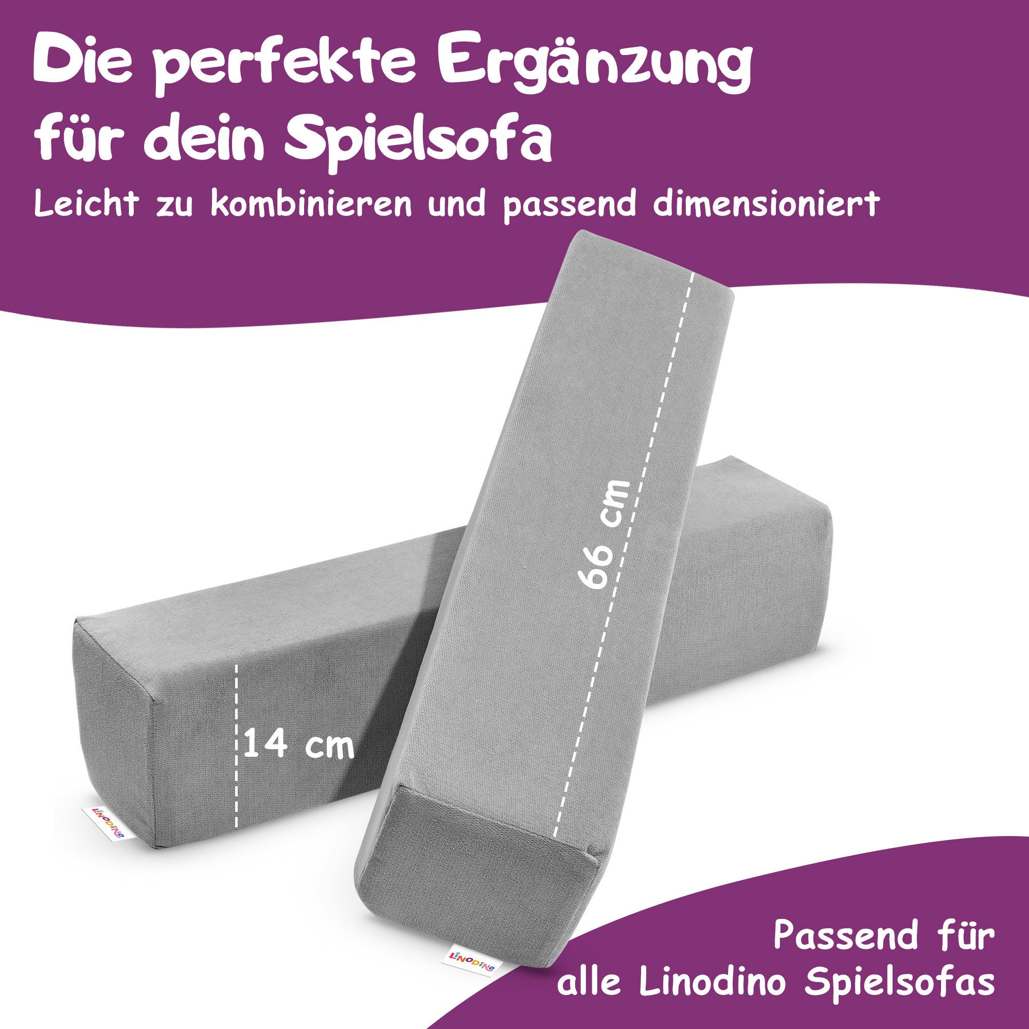 Linodino Kindersofa Pommes – kreatives Spielsofa Add-on Bauteil zur Erweiterung