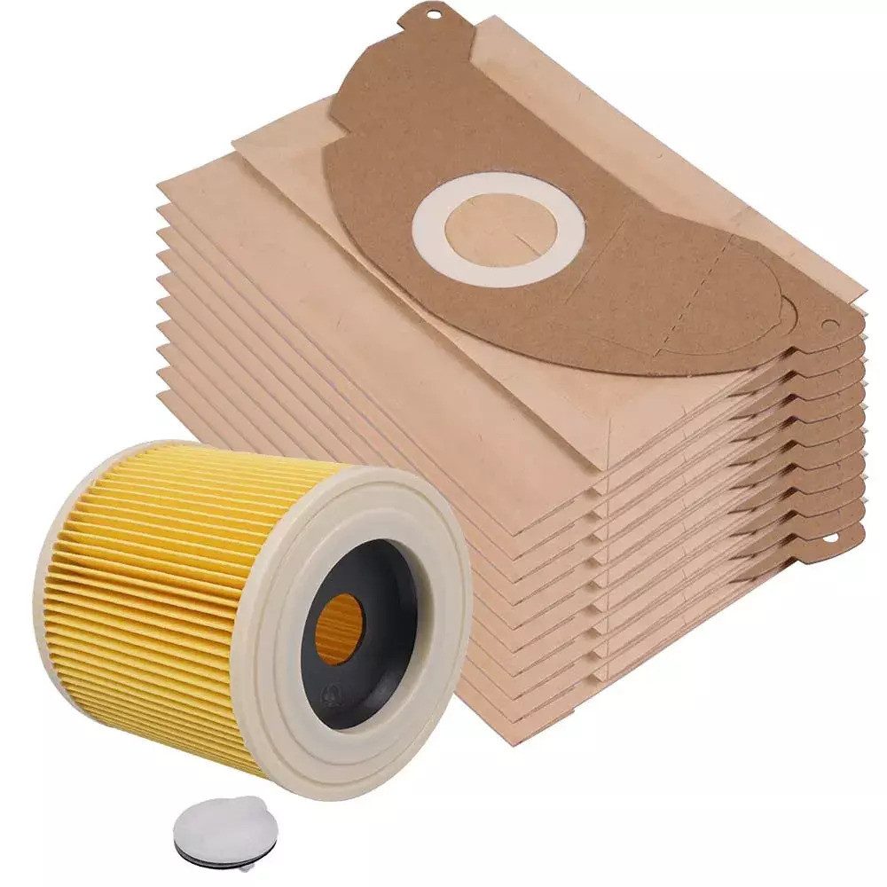 PRIMEBAG Staubsaugerbeutel Filter für KÄRCHER 6.904-322.0 MV2 WD1 WD2 A2003 A2004 kompatibel