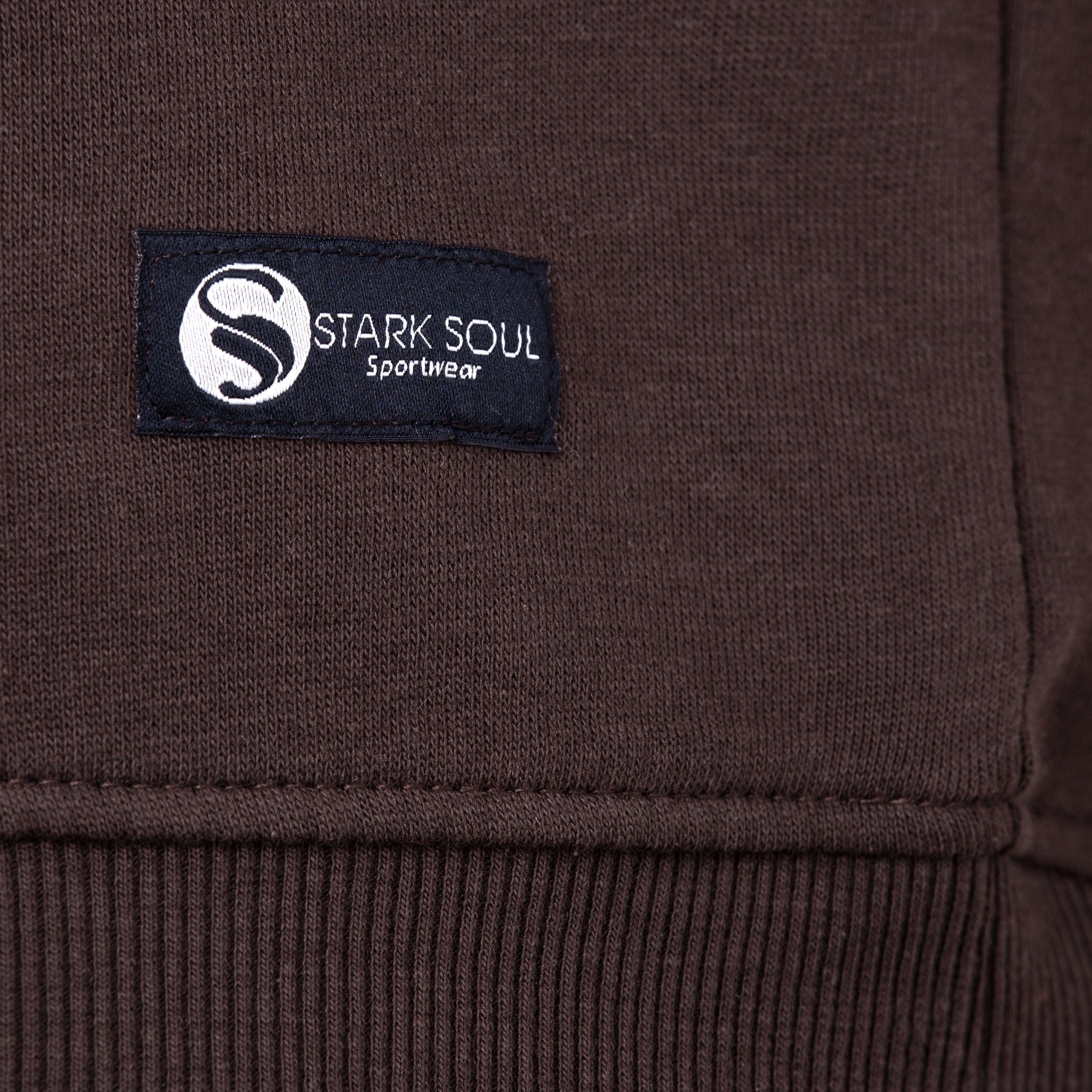 Stark Soul® Sweatshirt Herren Sweatshirt Rundhals-Sweater - Pullover, Innen angeraut