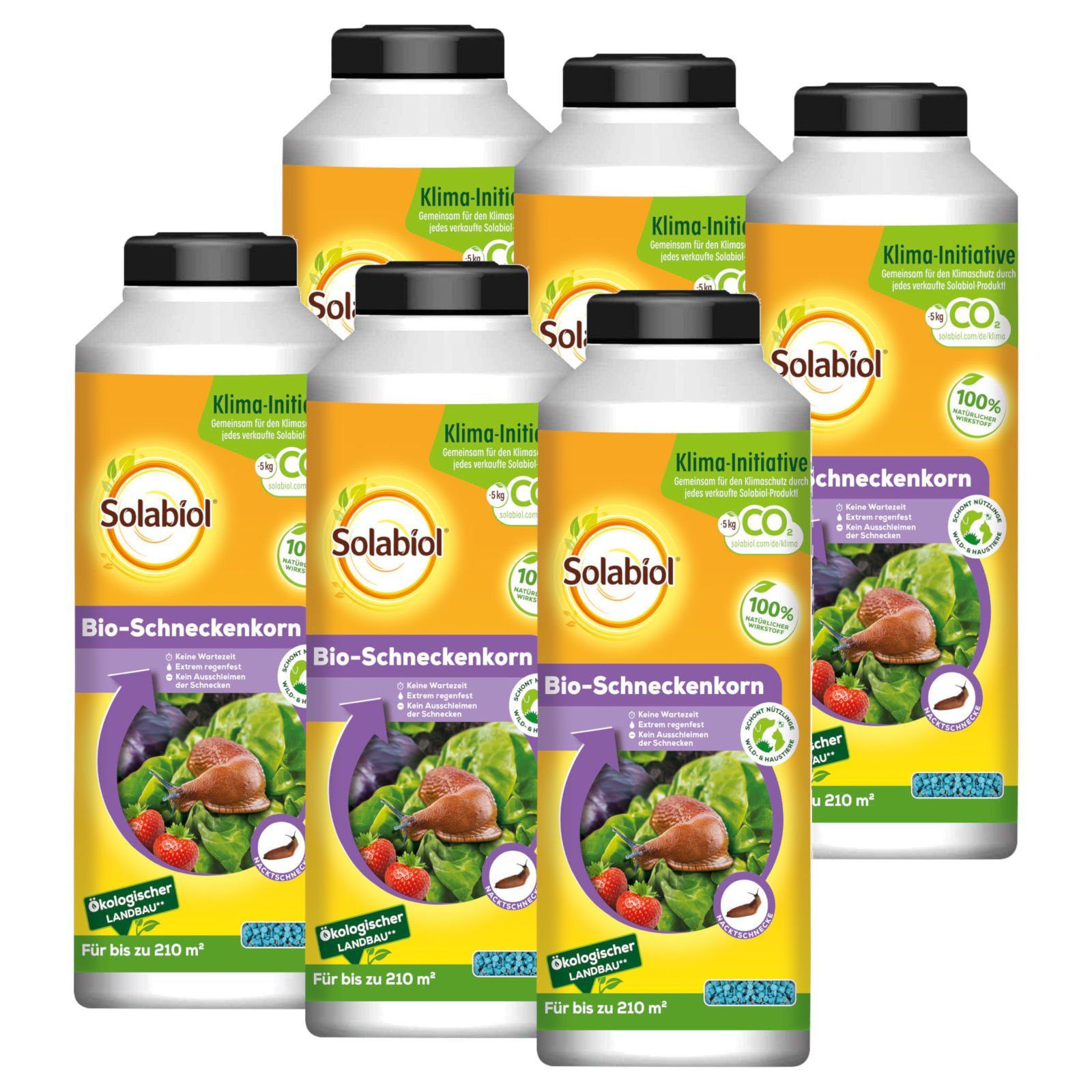 Solabiol Pflanzenstärkungsmittel Bio-Schneckenkorn 6x 800 g