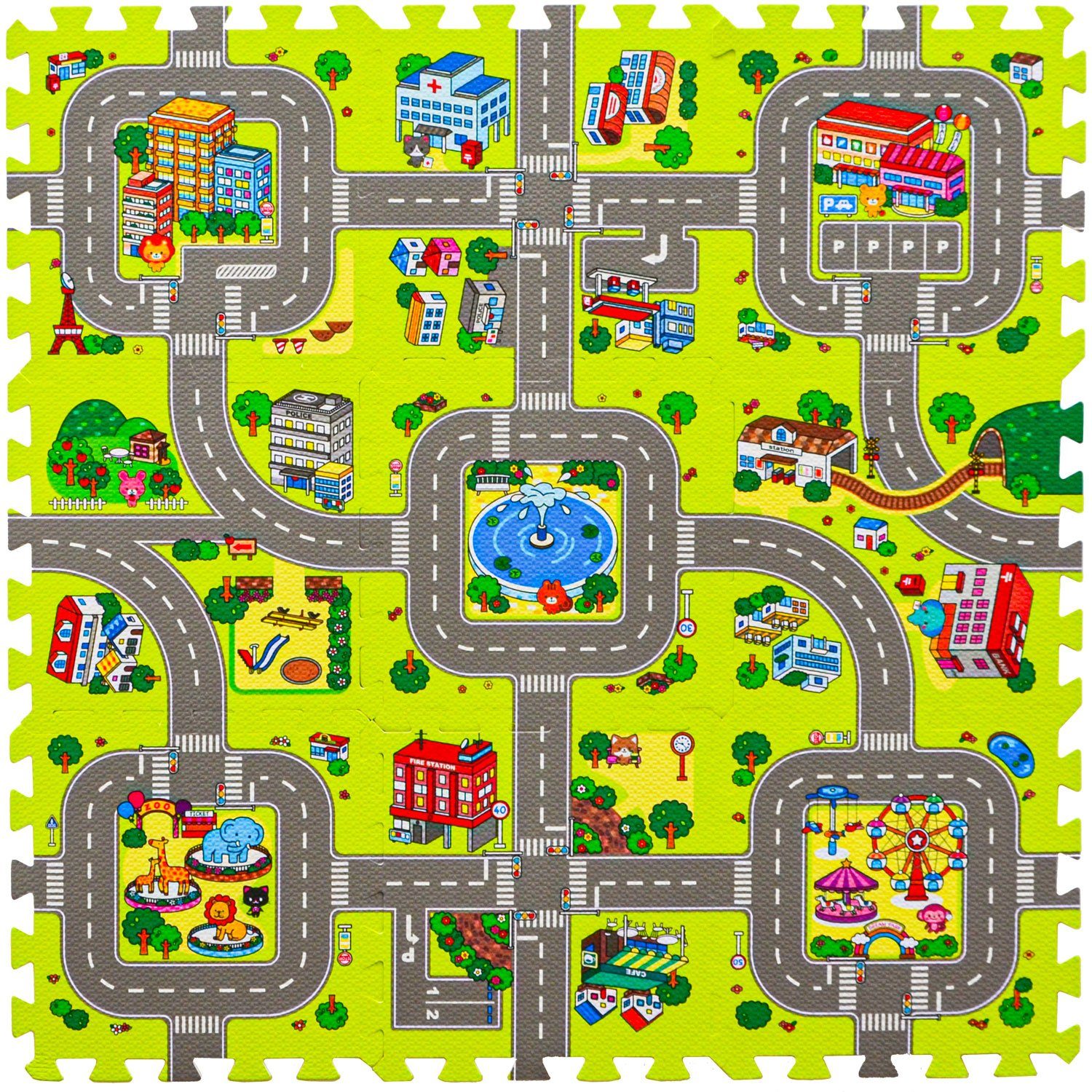 LittleTom Puzzlematte Straße - 9 Teile günstig online kaufen