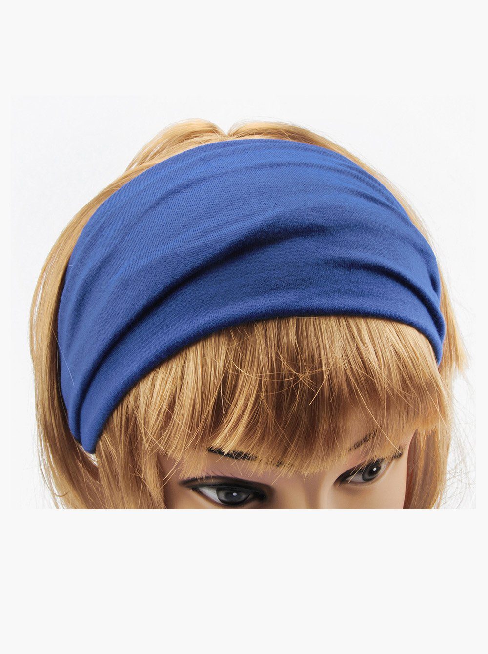 axy Haarband Damen Haarband Kopfband, Stirnband für Yoga und Sport Hairband Blau
