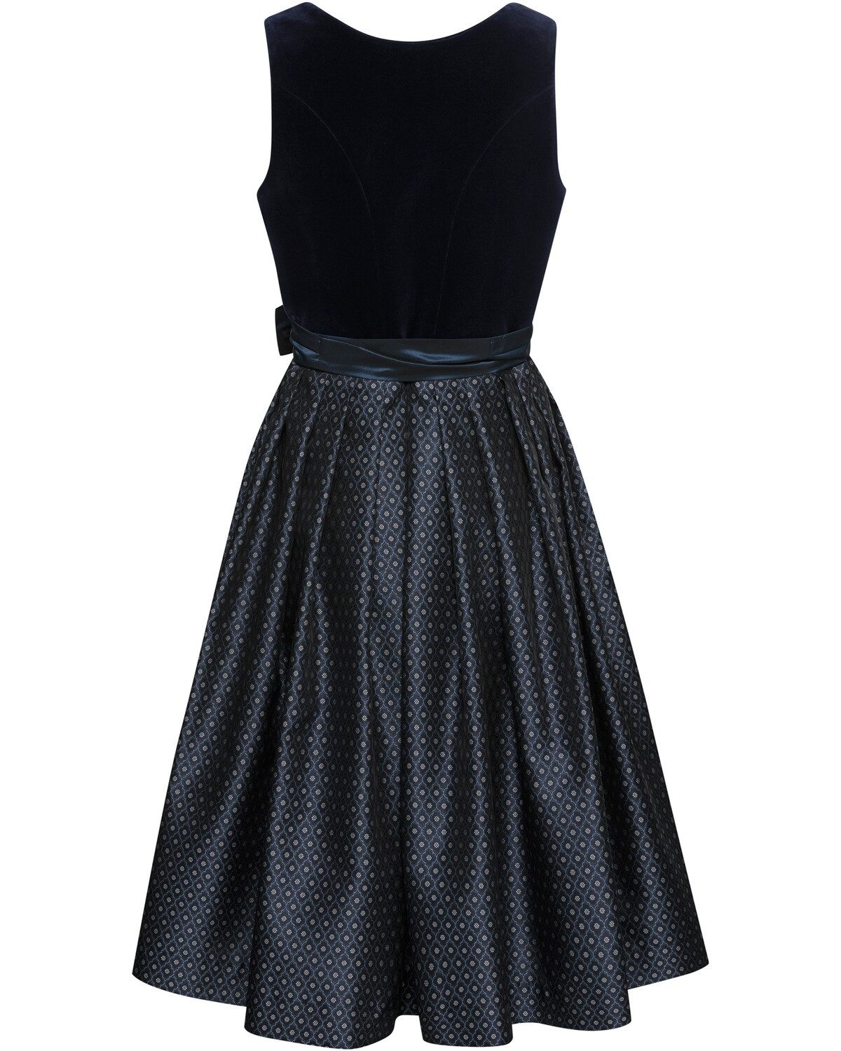 Luis Steindl Dirndl Midi Samt-Dirndl mit Jacquard-Rock günstig online kaufen