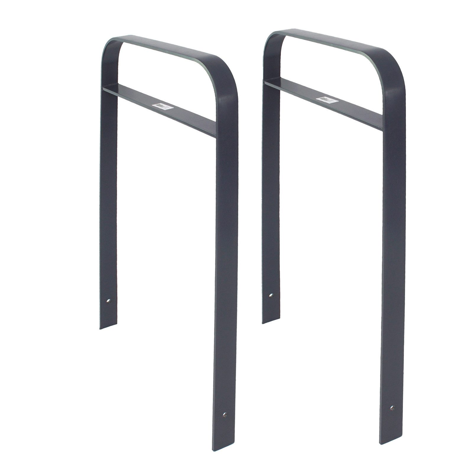 TRUTZHOLM Fahrradständer 2 x Fahrradanlehnbügel 115 x 76 cm Flachstahl 13 mm Anthrazit Einbeton