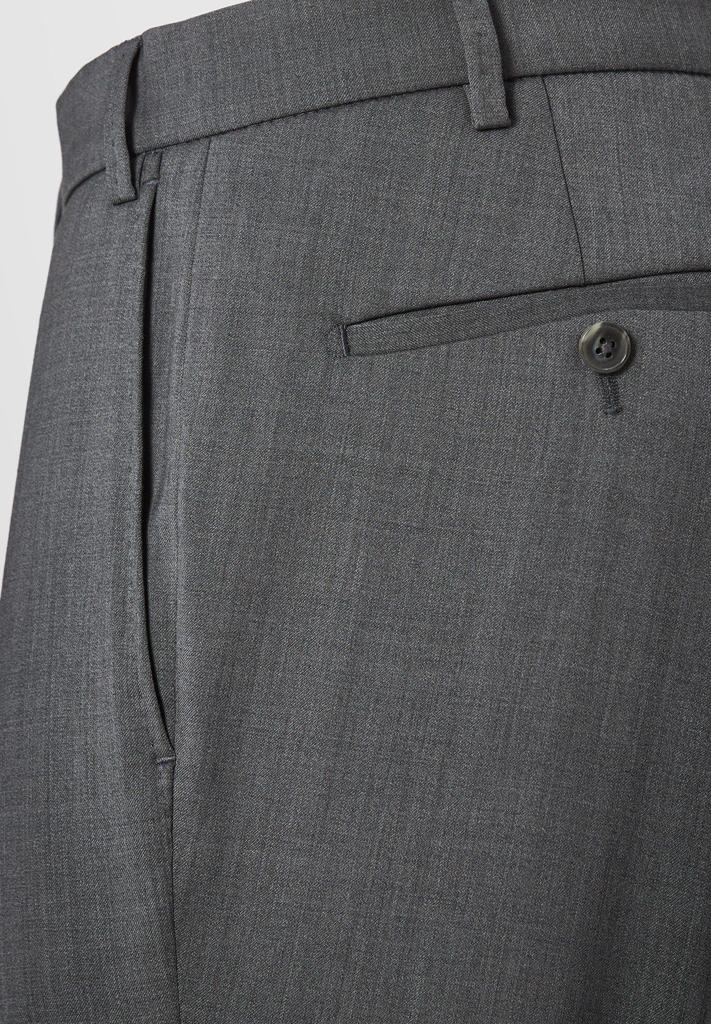 Hiltl Anzughose Terni Anzughose Herren Slim Fit Super 110 Schurwolle, grau, 24 Wollhose aus 100% Schurwolle, Business Hose für Büro und Anlässe