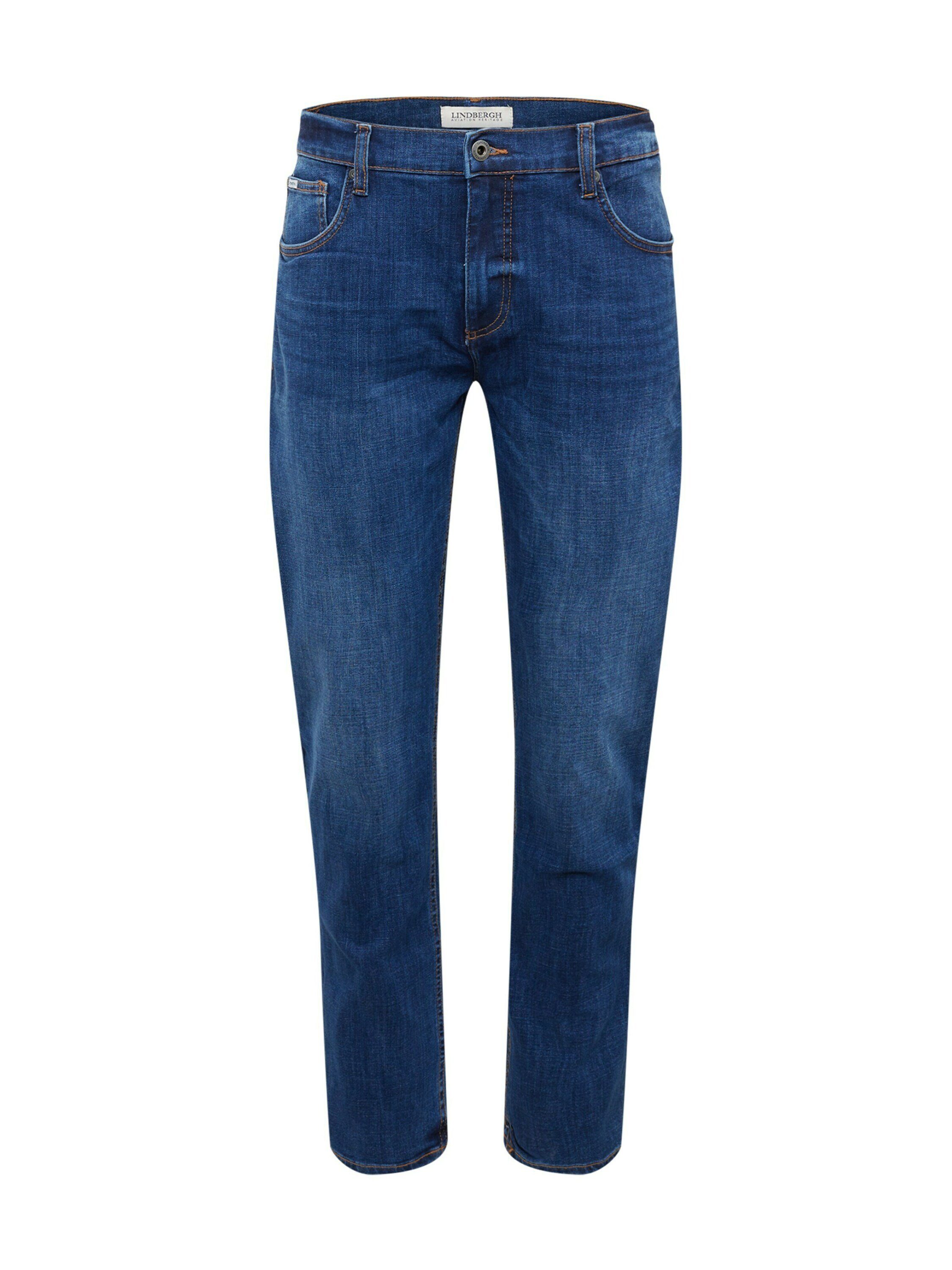 blue LINDBERGH Regular-fit-Jeans (1-tlg) heavy