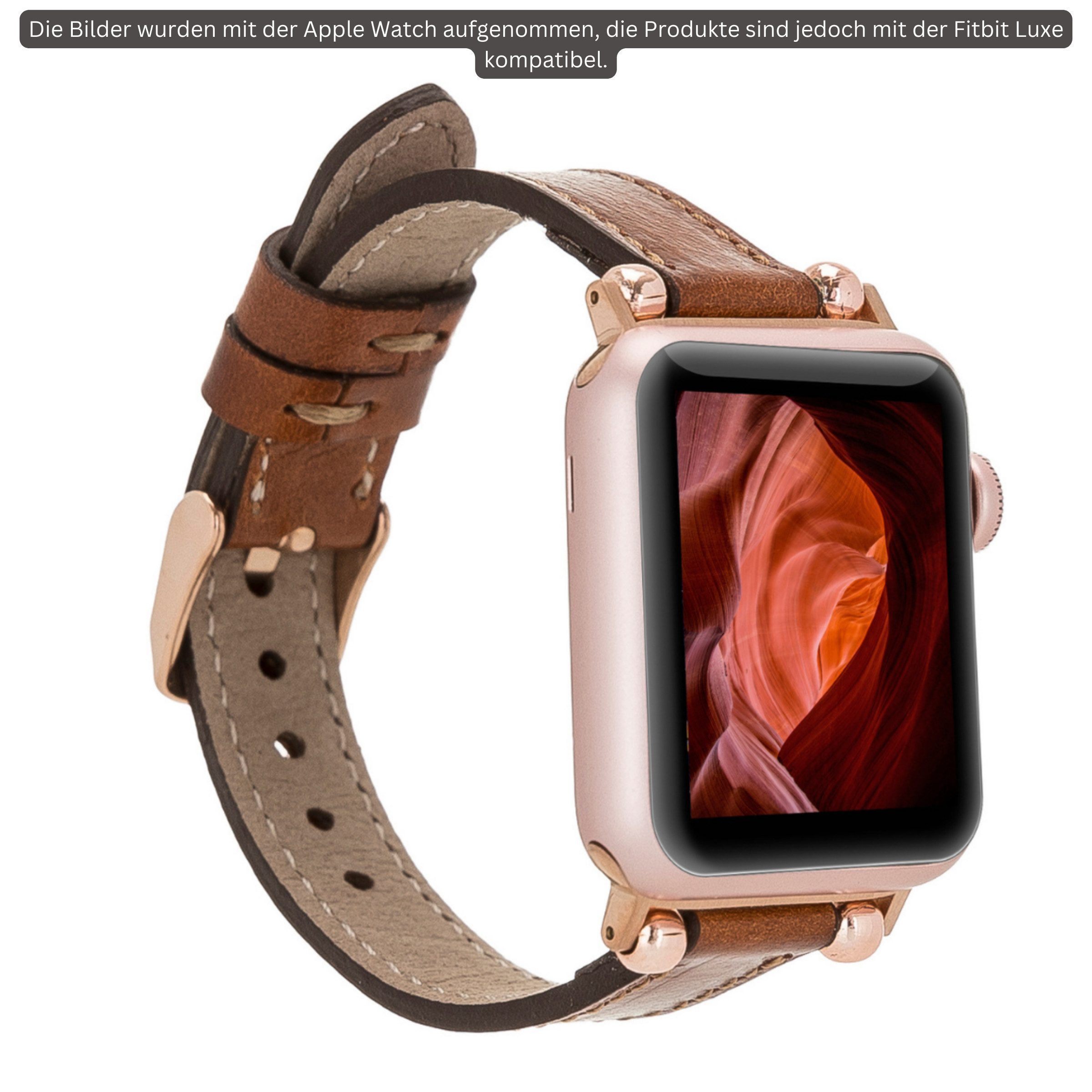 Renna Leather Uhrenarmband Fitbit Luxe Leder Smart Uhrenarmband