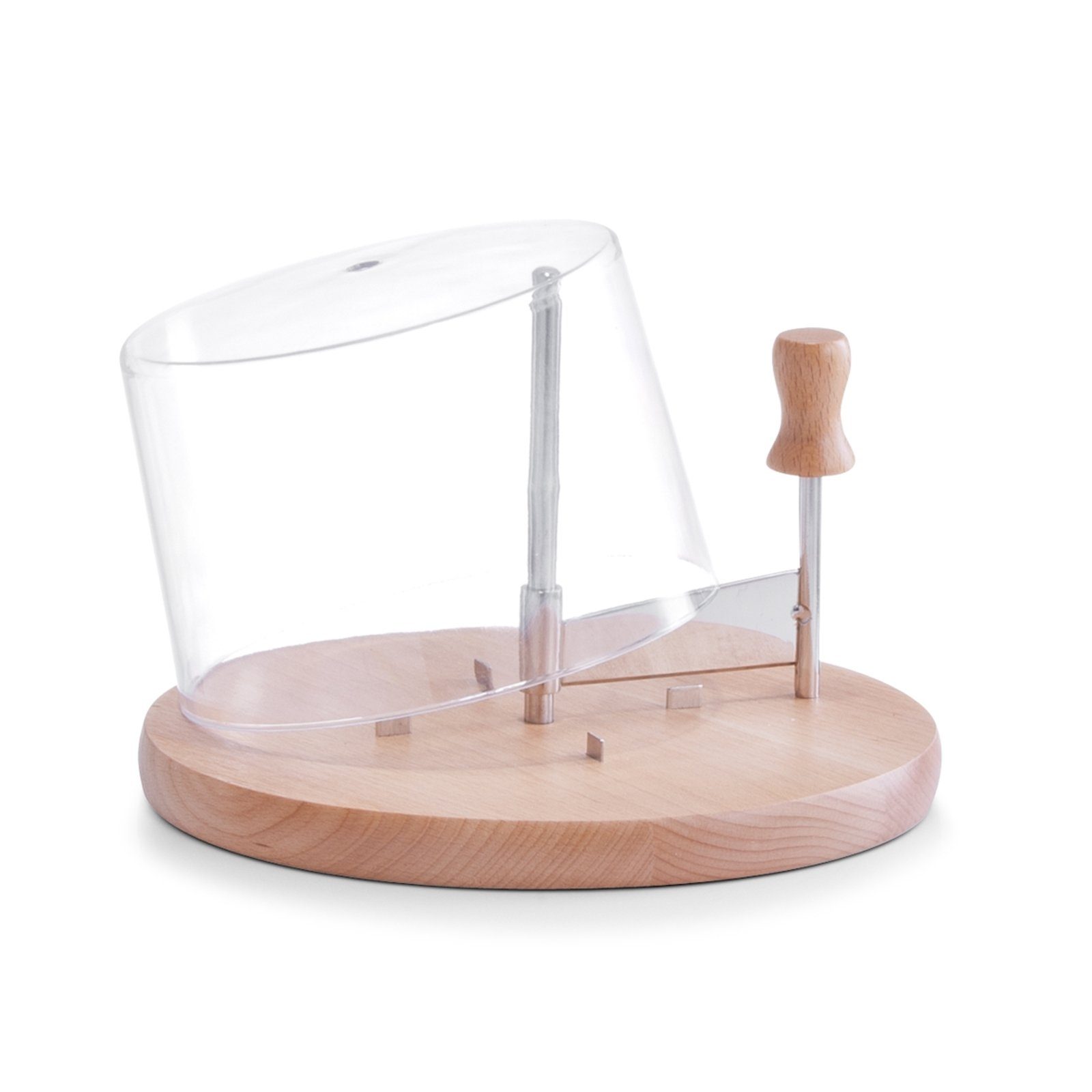 Neuetischkultur Слайсер для сыра Käseschneide-Set mit Haube Buche, Edelstahl, Holz, (Stück, 3-St., 1 Слайсер для сыра mit Schneidebrett und Haube), Слайсер для сыра Käsereibe