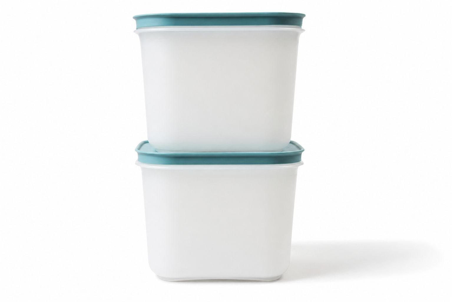 TUPPERWARE Vorratsdose Gefrier-Behälter 1,1 L weiß-blau hoch (2)