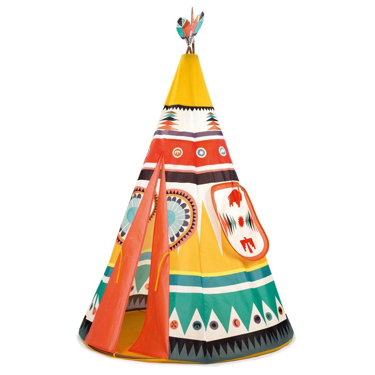 DJECO Spielzelt Tipi 164 cm hoch buntes Kinderzelt günstig online kaufen