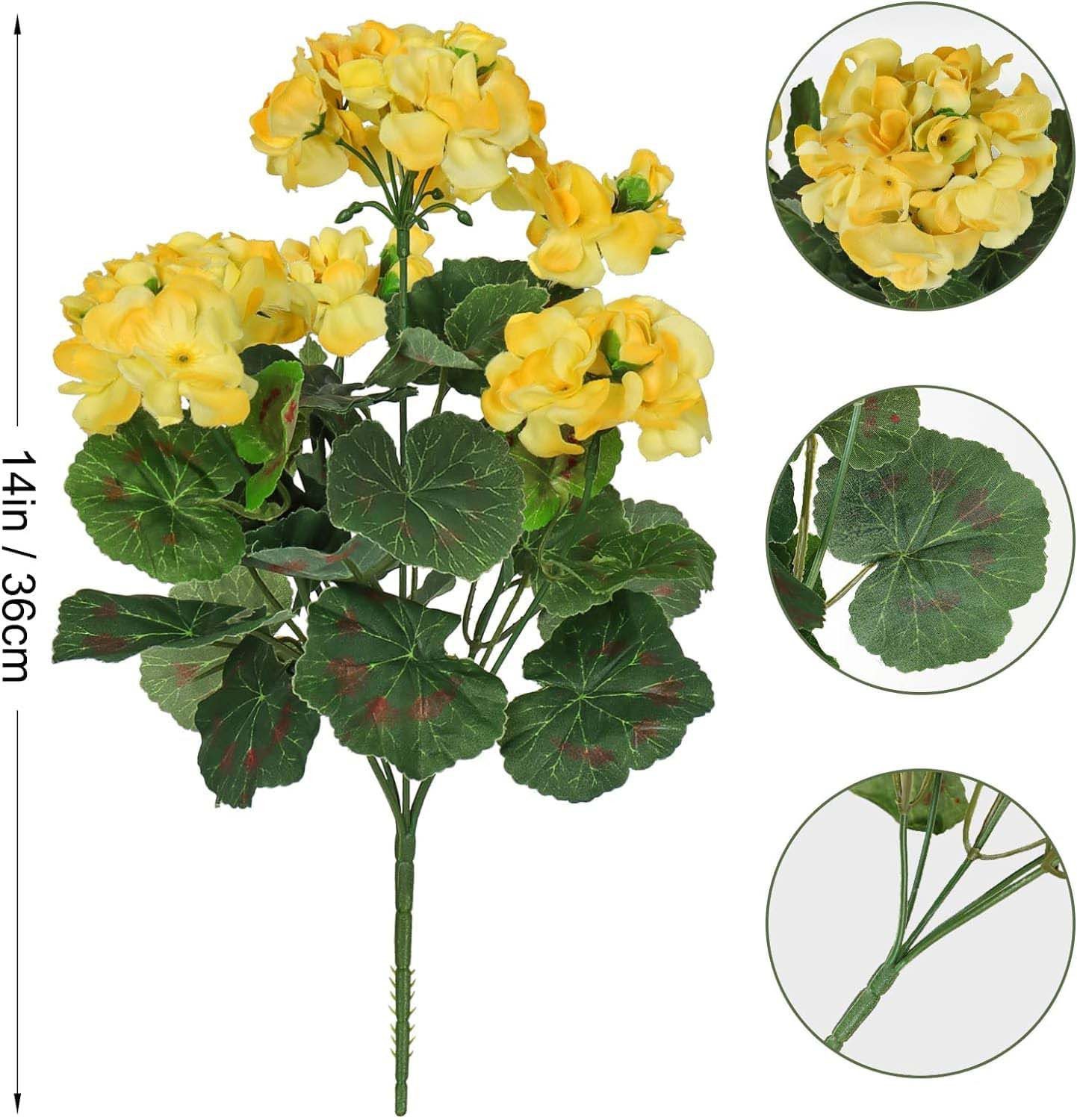 Kunstblumenstrauß 1/3/4 Bündel Künstliche Blumen Geranie Blumen Dekoration Faux, Agger