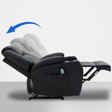 CLP Ohrensessel Galena, mit Massage-Funktion, Sessel mit Fußablage