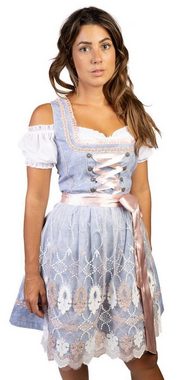 Trachtl Dirndl DIRNDL TRACHTENKLEID DAMEN MARTINA BLAU 3.tlg