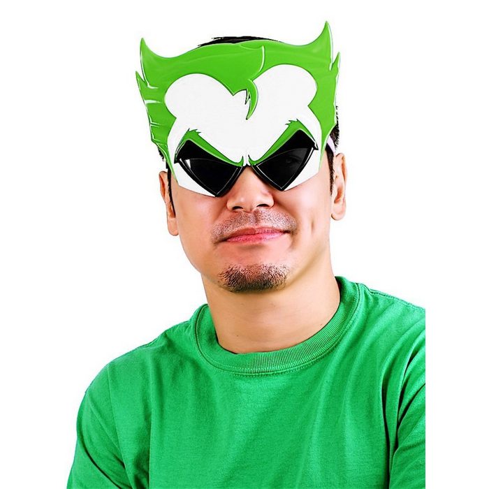 Sun Staches Kostüm Joker Partybrille Accessoire mit Durchblick: lizenzierte Funbrille im Design von DC-Charakteren