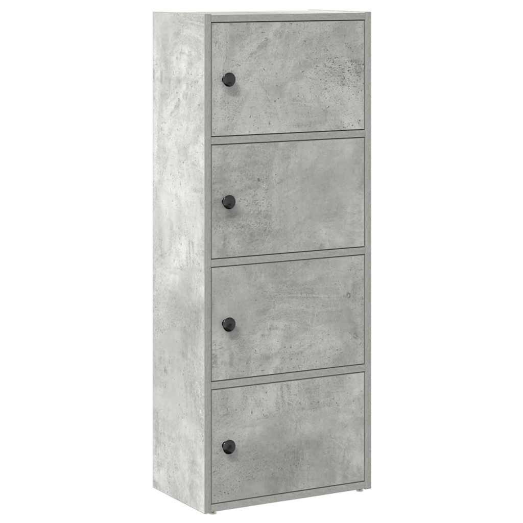 vidaXL Bücherregal Bücherregal Betongrau 40x24x102 cm Holzwerkstoff, 1-tlg.